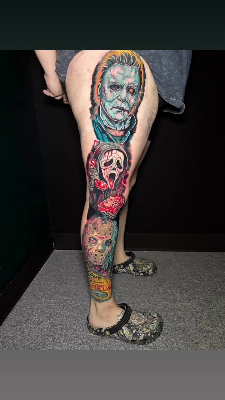 Tattoo by @zac_inkd — new_school, trash_polka