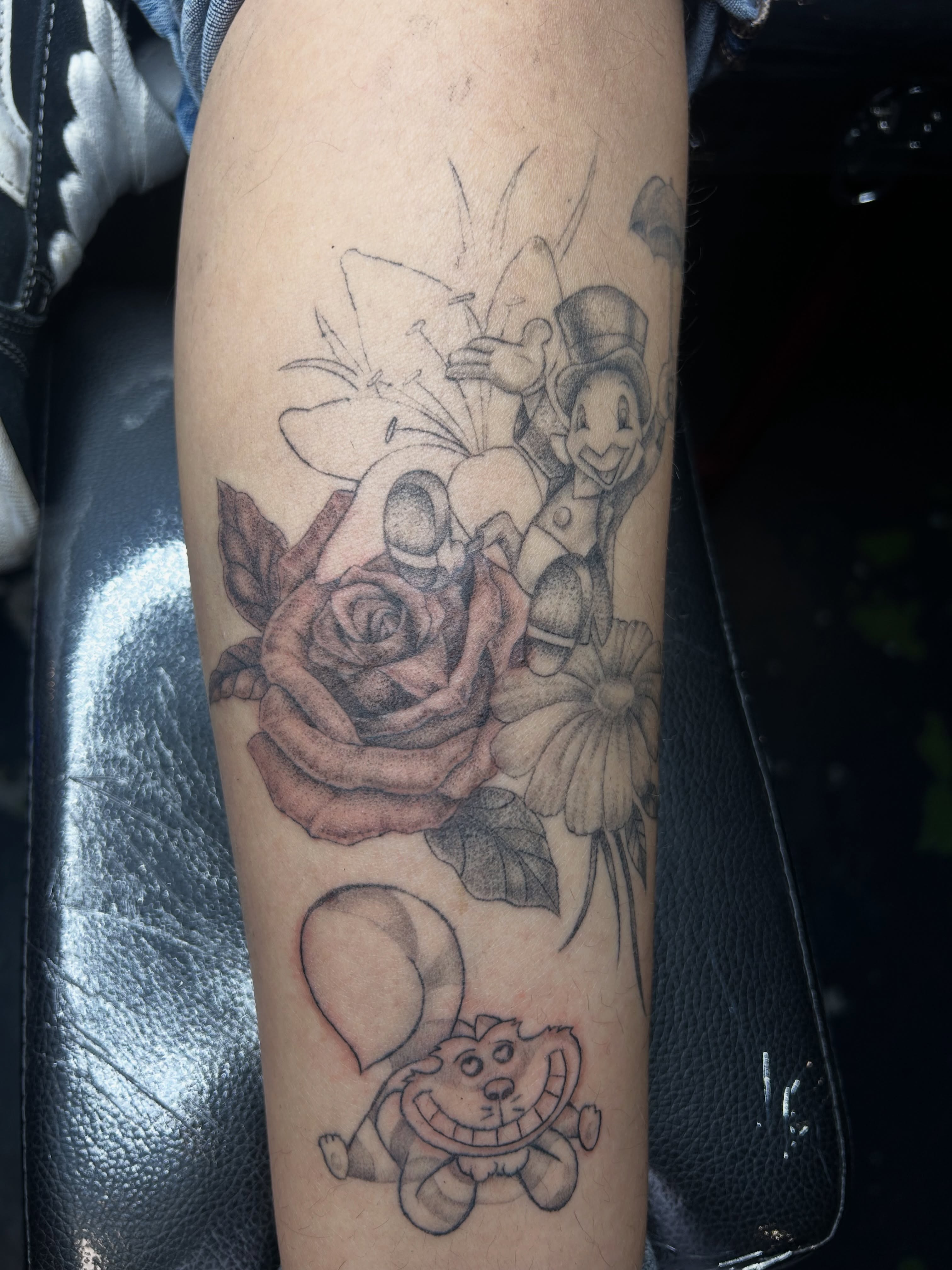 Tattoo by @inkyphoebe — dotwork, black_and_grey