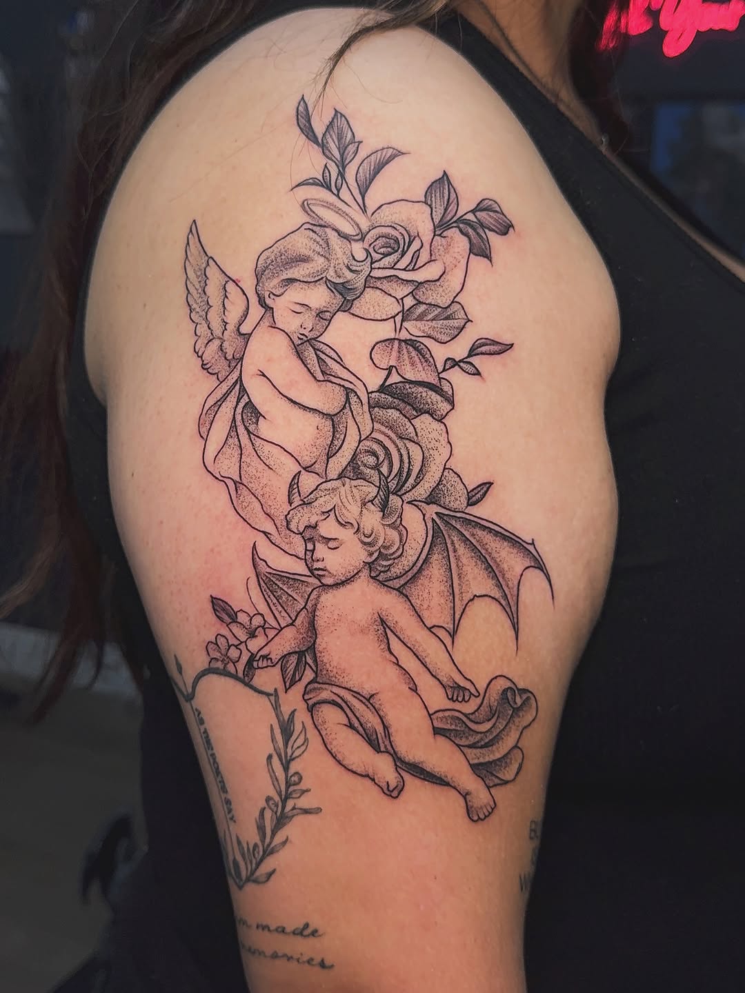 Tattoo by @robbie_ramos_tattoos β black_and_grey, realism