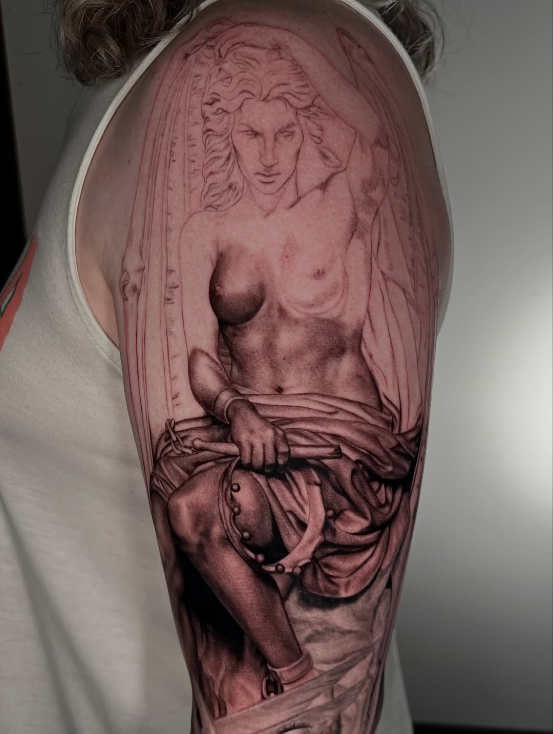 Tattoo by @zombiecattats — realism, black_and_grey