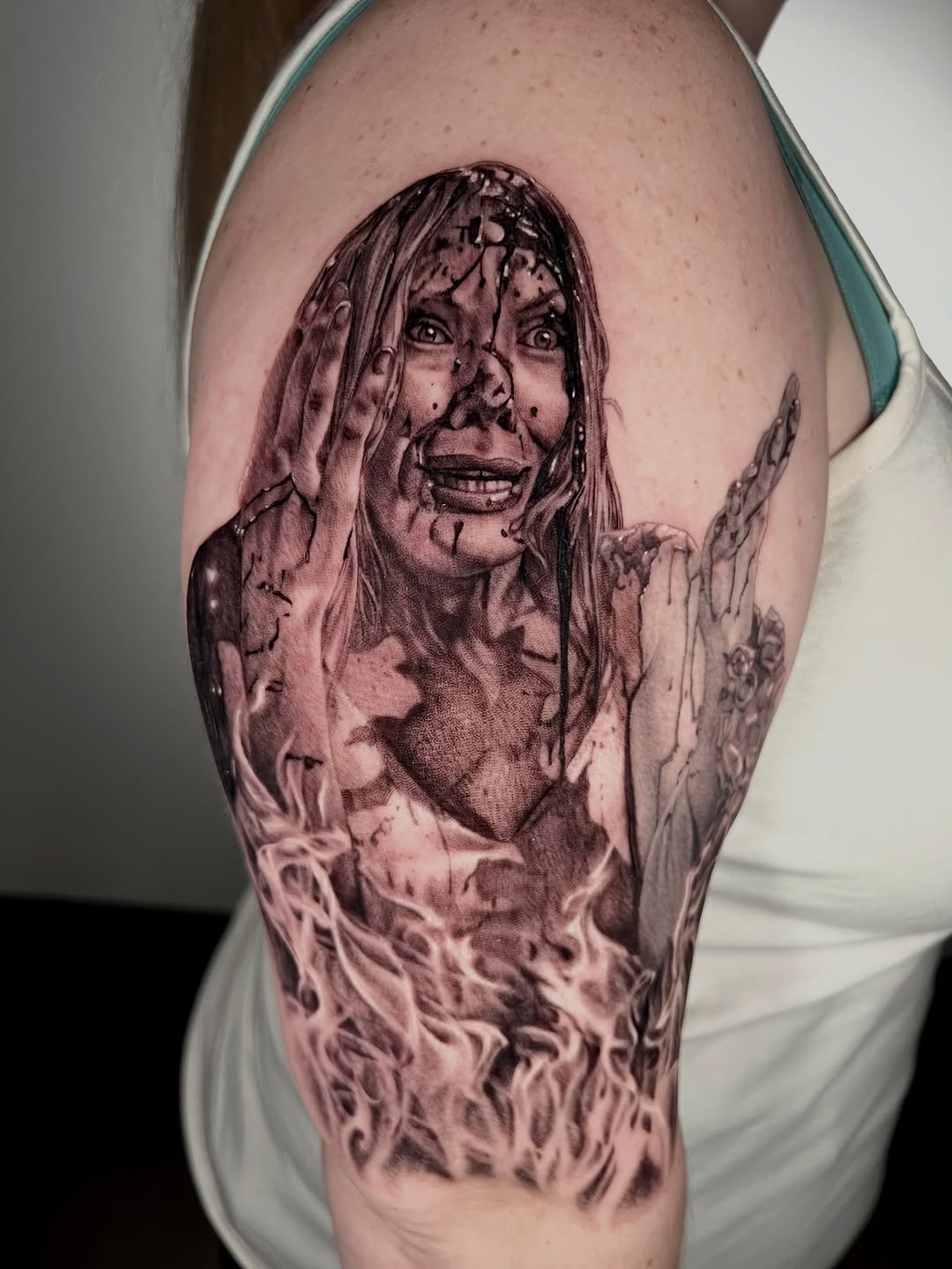 Tattoo by @zombiecattats — realism, dark_realism