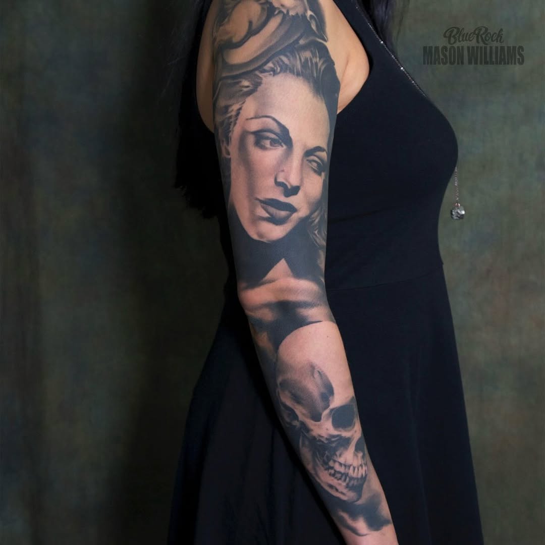 Tattoo by @arclighttattoo — realism, black_and_grey