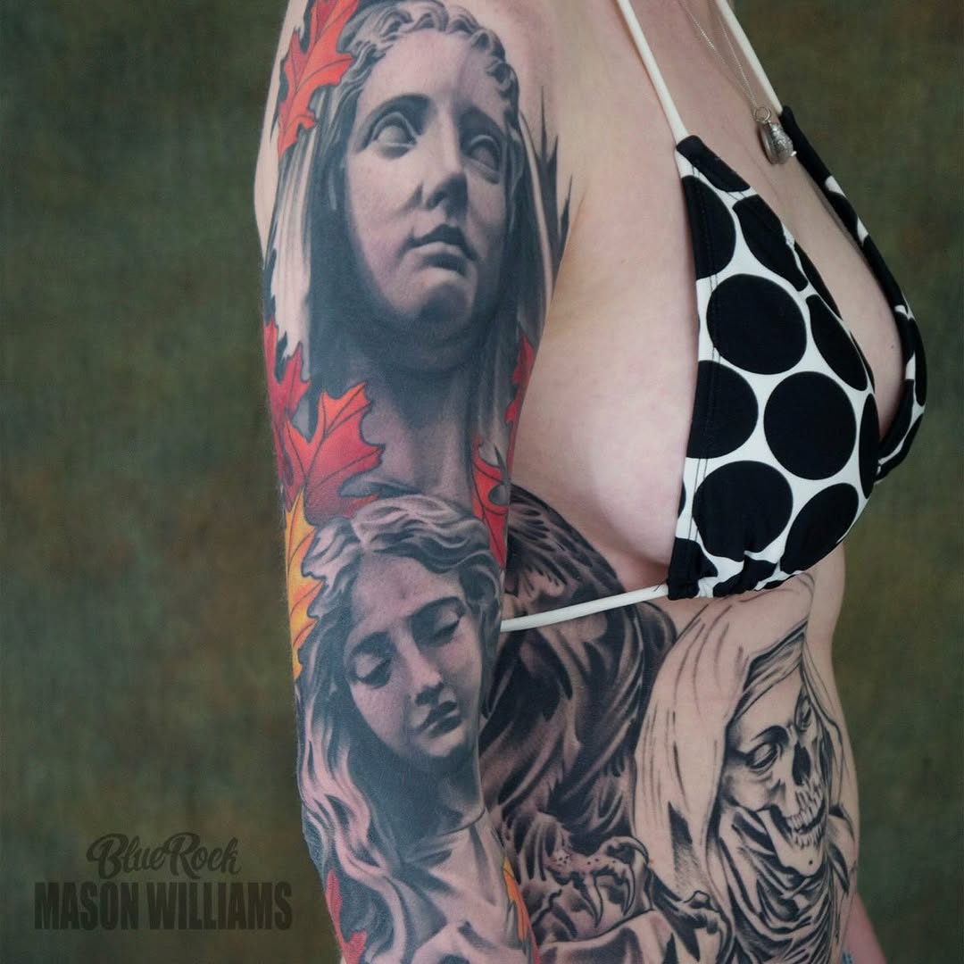 Tattoo by @arclighttattoo — realism, black_and_grey