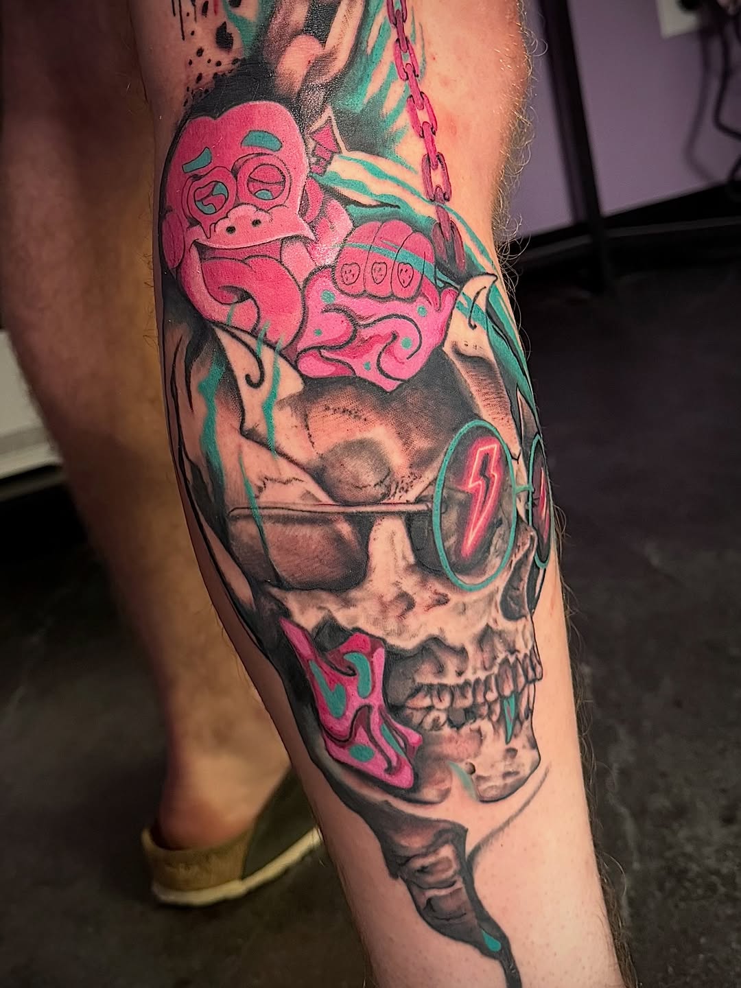Tattoo by @melted_soul — new_school, trash_polka