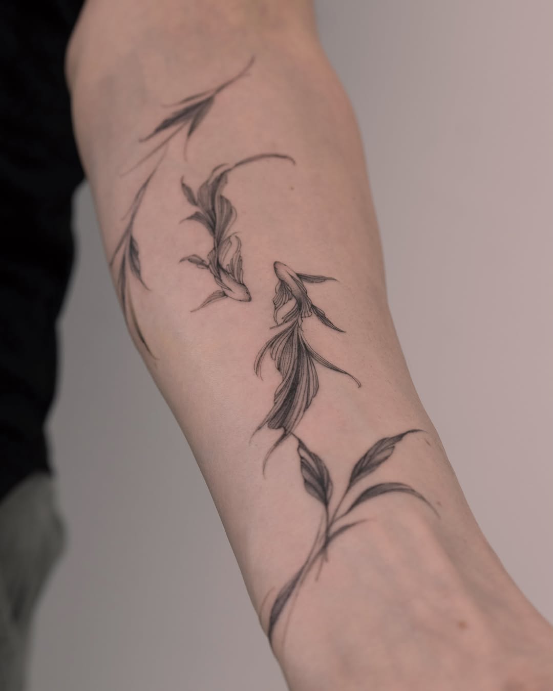 Tattoo by @tattooist_hea — fine_line, black_and_grey