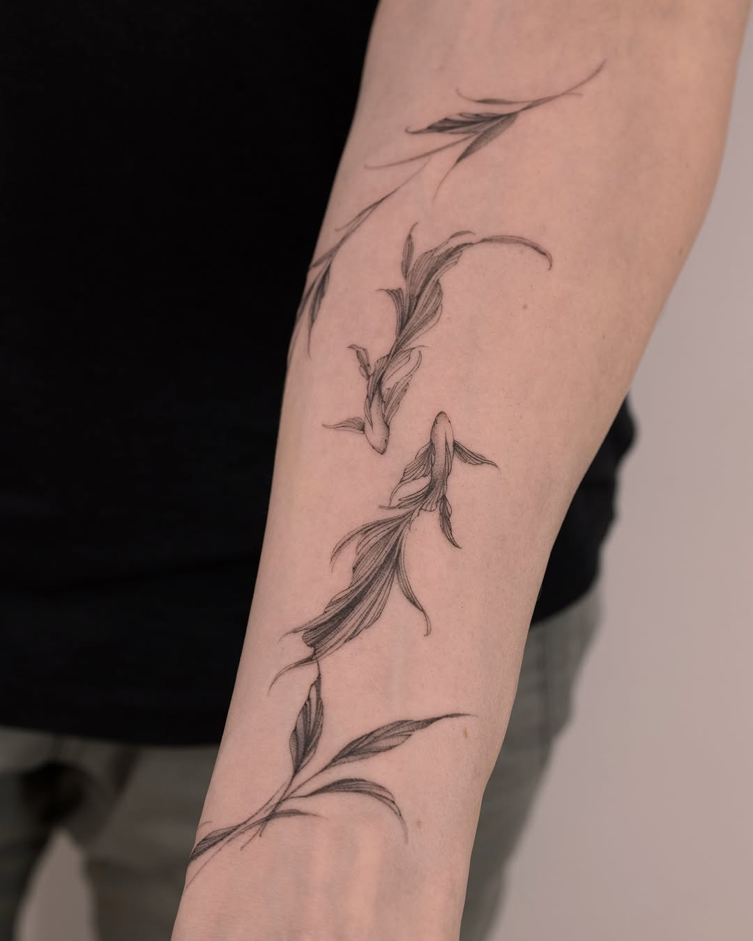 Tattoo by @tattooist_hea — fine_line, black_and_grey