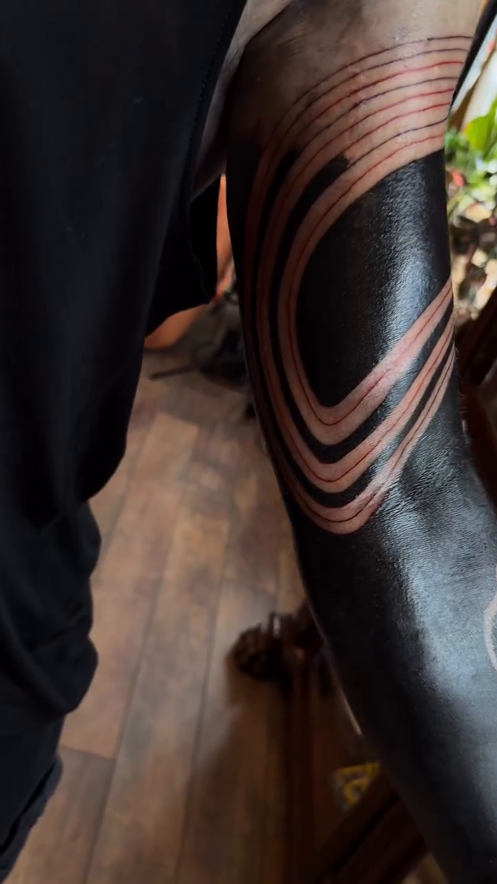 Tattoo by @blackvelvettt — blackwork, geometric