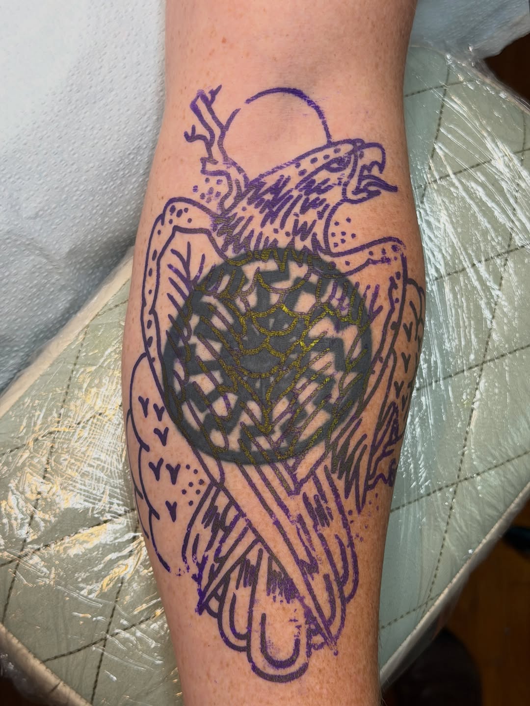 Tattoo by @nickmorantattooer — blackwork, geometric