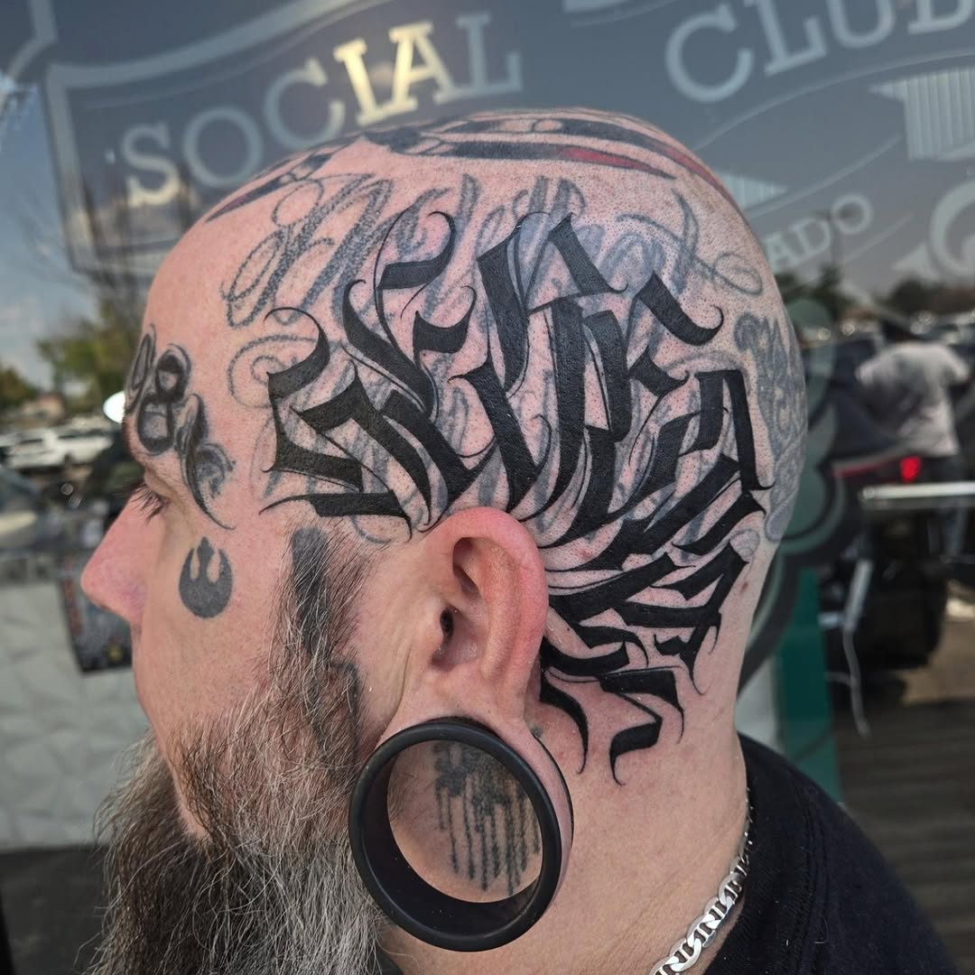 Tattoo by @diaztattoos โ lettering_script, blackwork