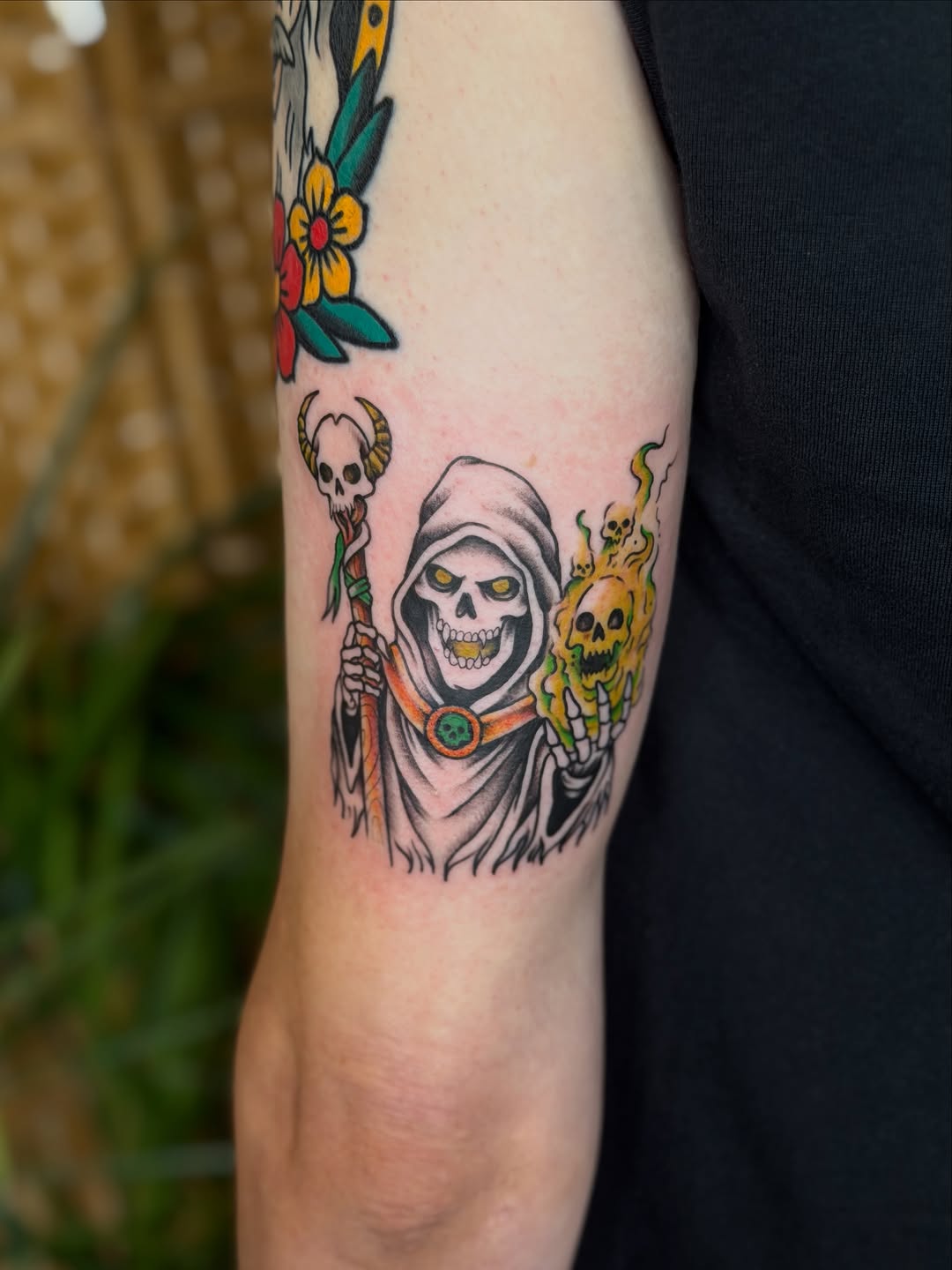 Dark art tattoo on the forearm by Fabian💉 Tattoo artist