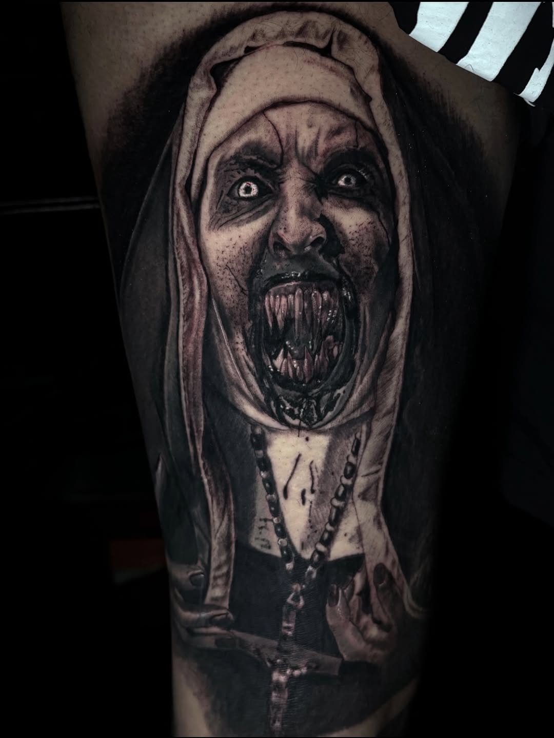 Tattoo by @maverickmayesart — realism, dark_realism