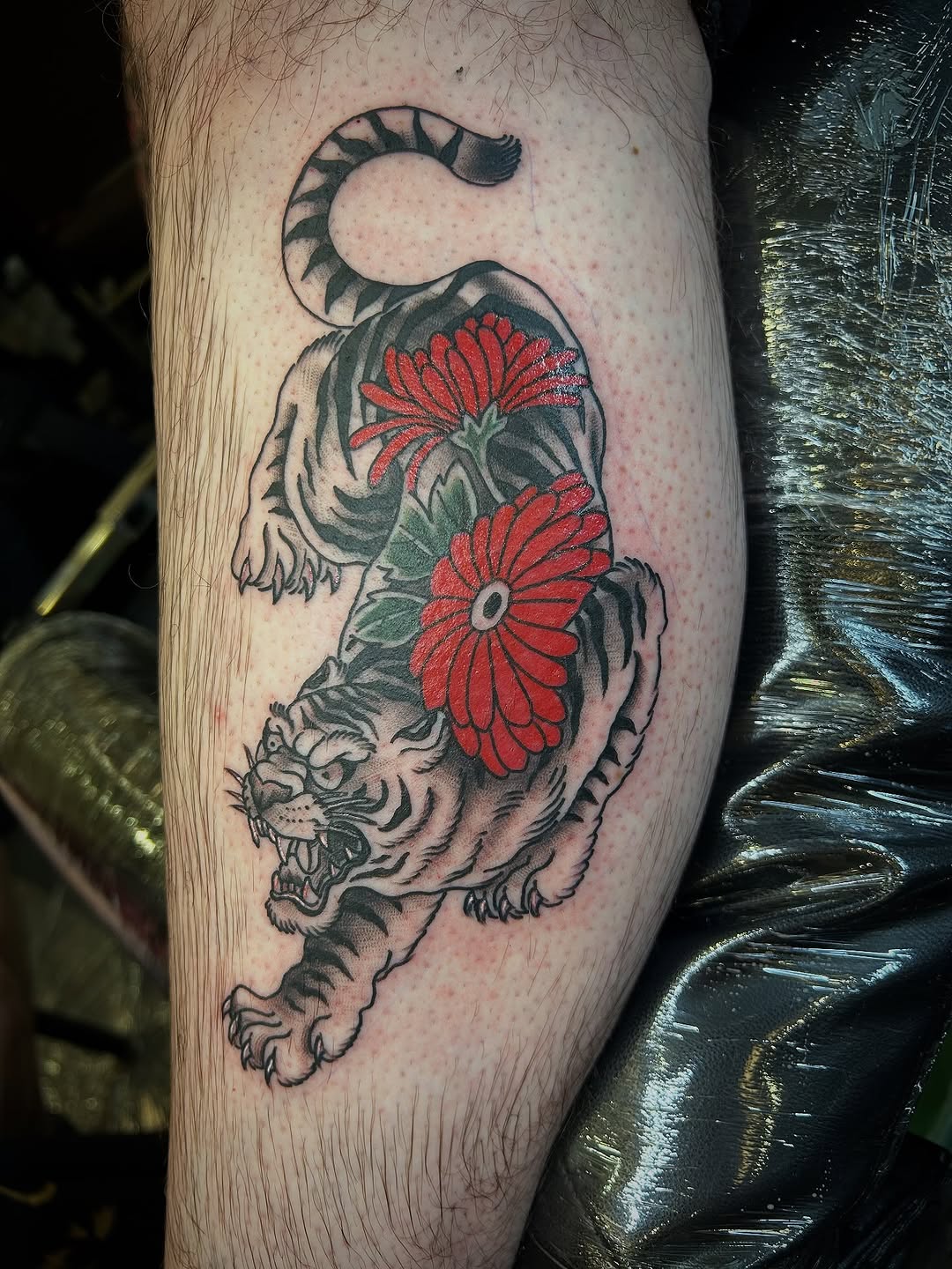 Tattoo by @peightonflash_tattoos — japanese_irezumi, black_and_grey