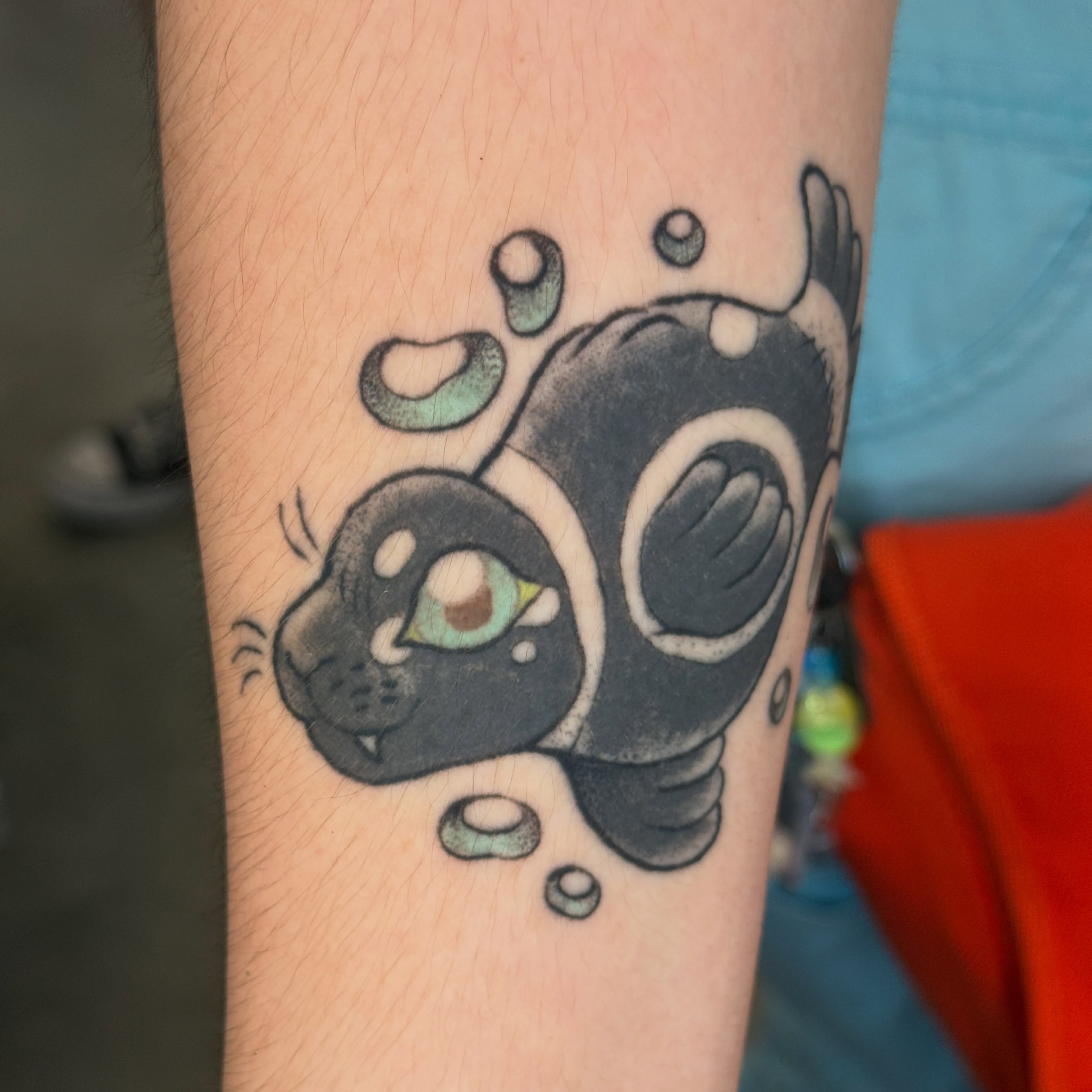 Tattoo by @beachw00f — dotwork, surrealism