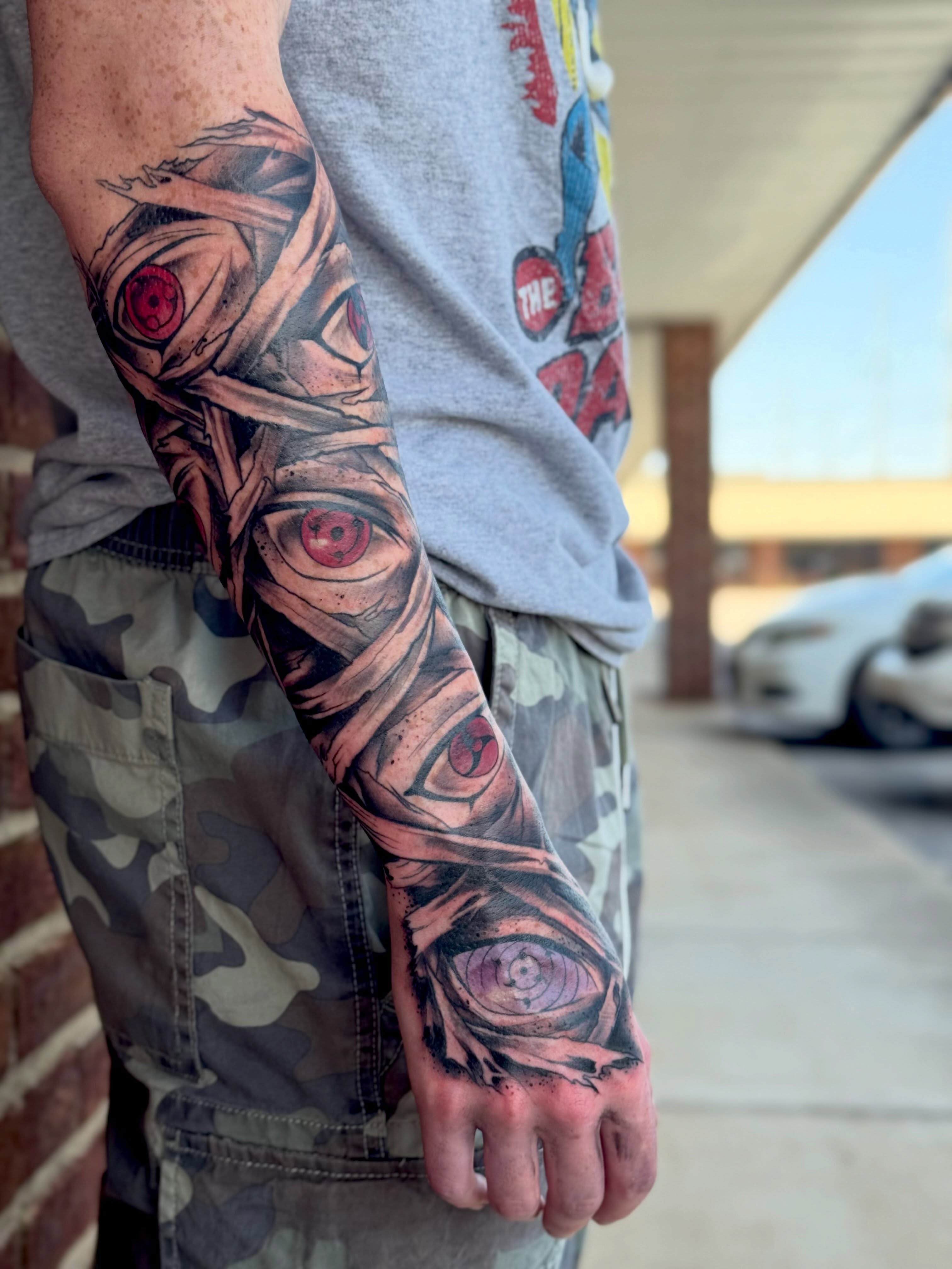 Eyes realism tattoo on the forearm by 🗡️Abi🗡️