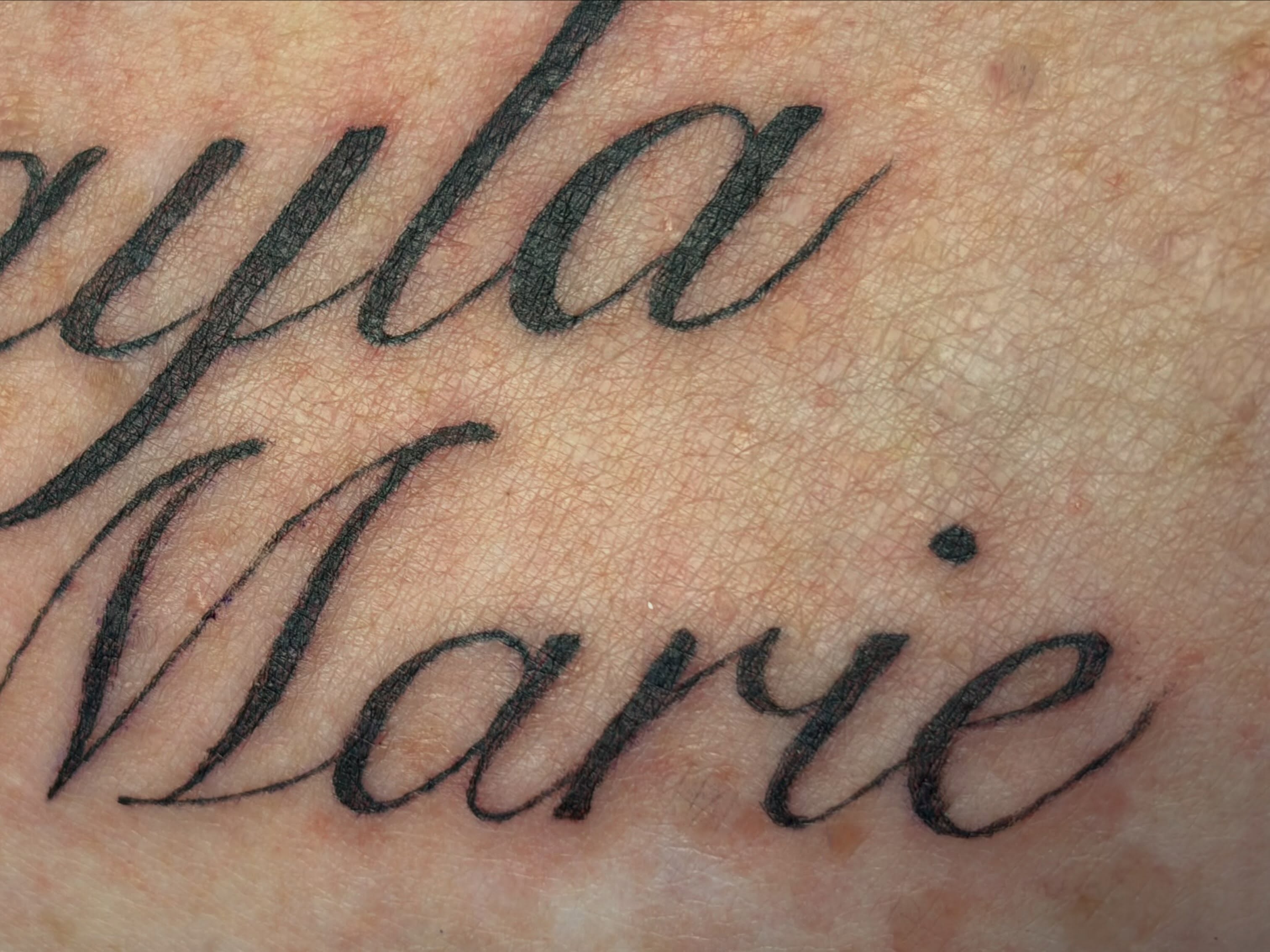 Tattoo by @sexyratpotion — lettering_script