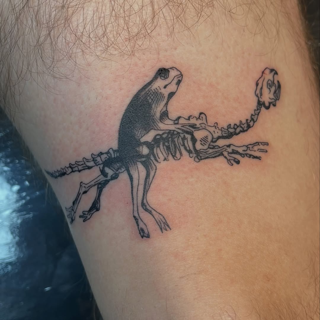 Tattoo by @evanvtattoos — black_and_grey, illustrative