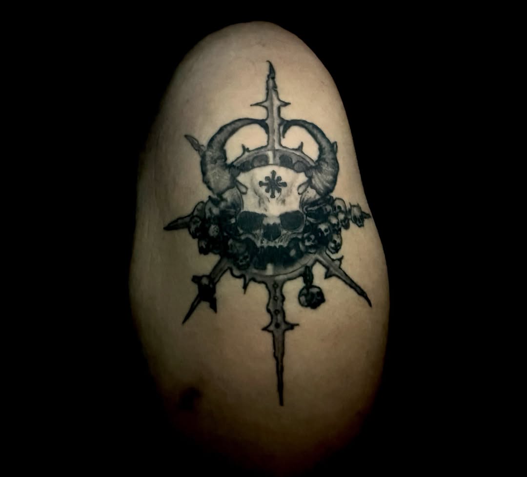 Tattoo by @kgoth_tattoo — black_and_grey