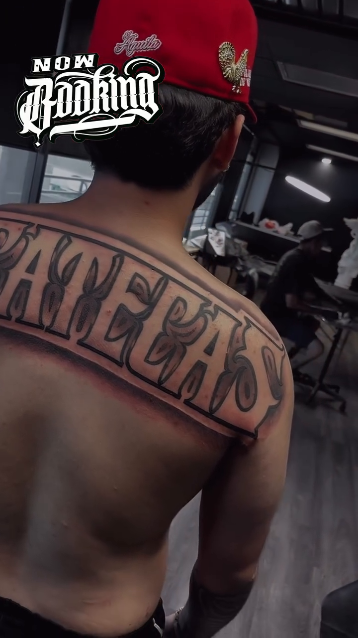 Tattoo by @chato83_ — lettering_script, black_and_grey