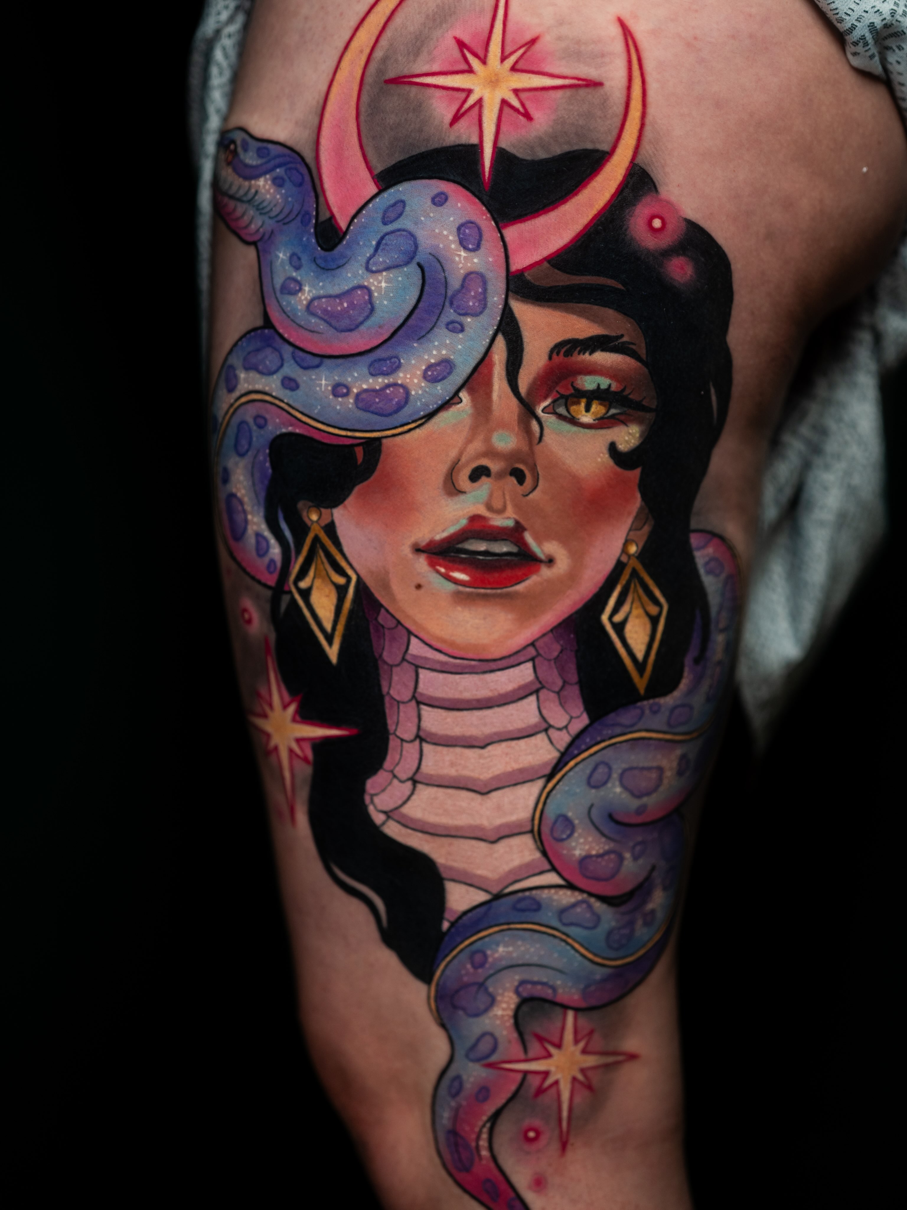 Tattoo work at Hocus Poke-Us Tattoo Convention 2026