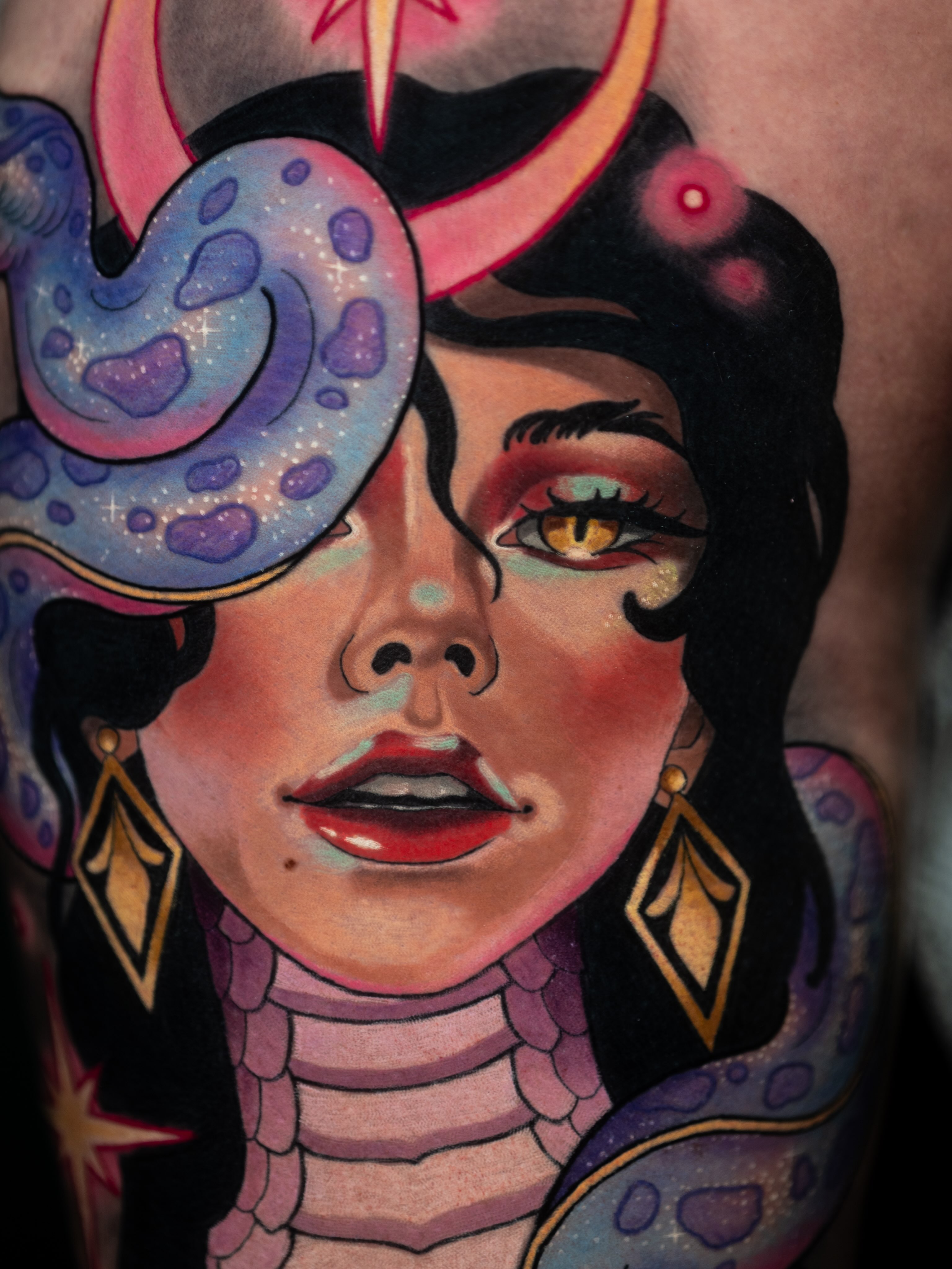 Tattoo work at Hocus Poke-Us Tattoo Convention 2026