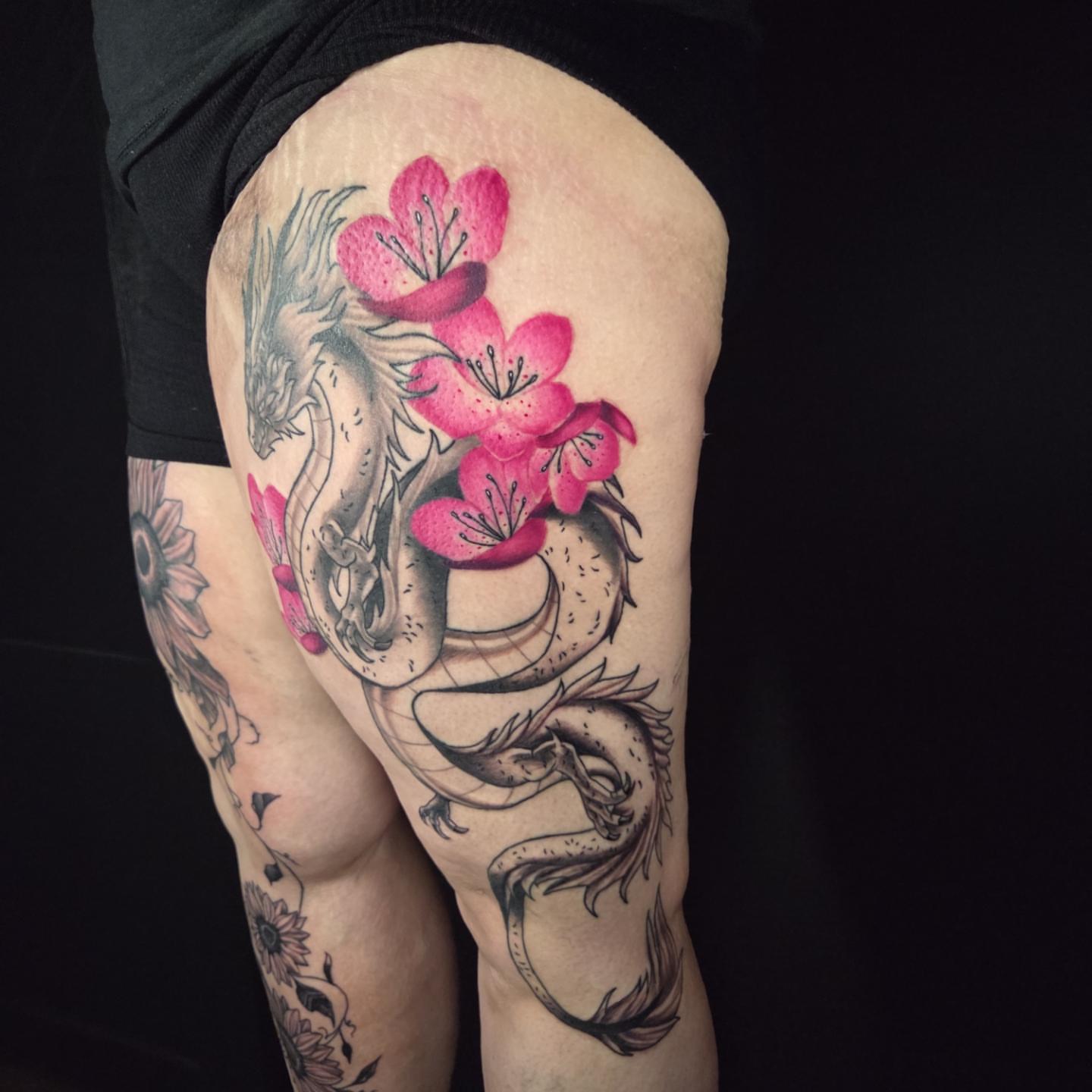 Tattoo by @buktat2 — japanese_irezumi, dotwork