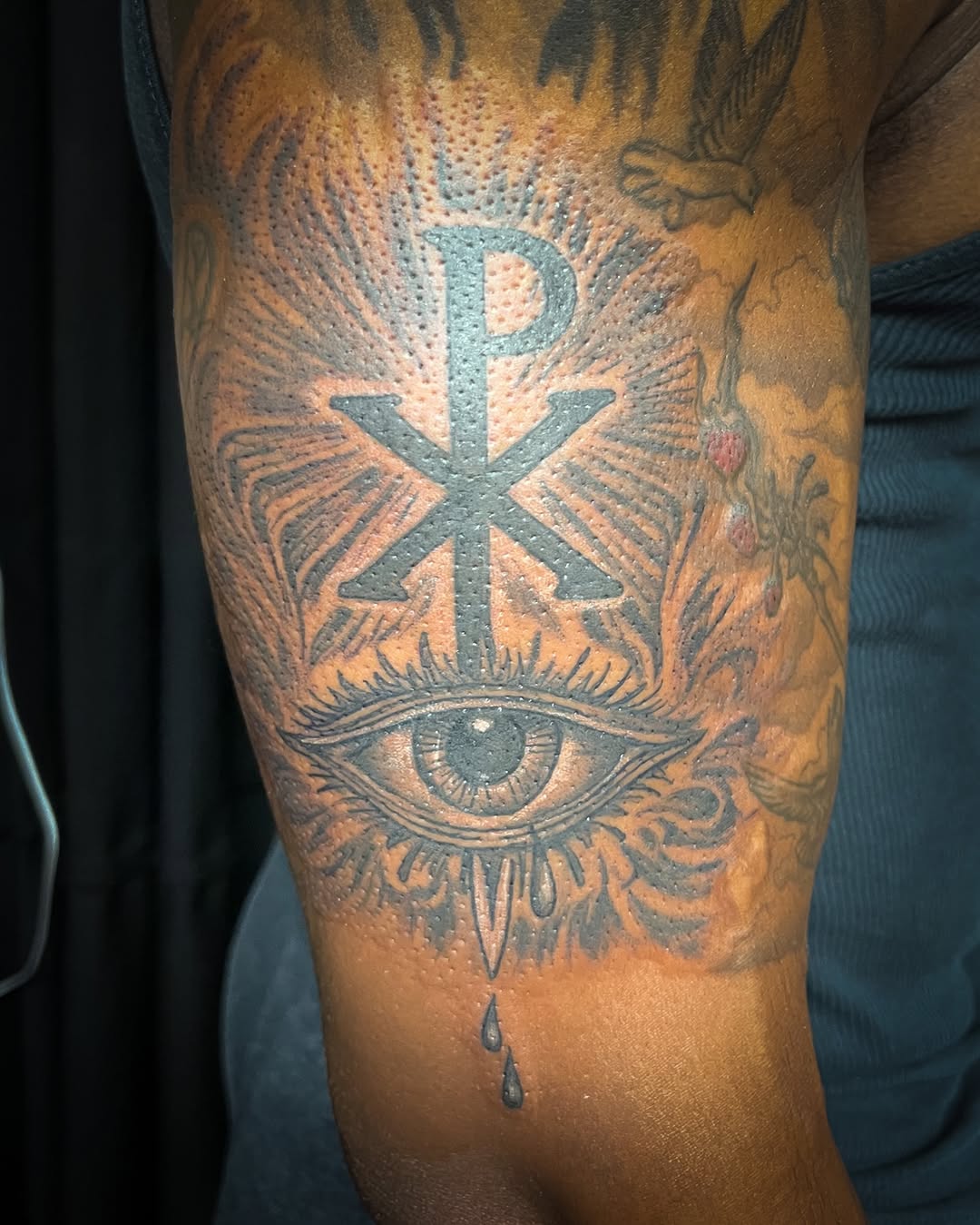 Geometric tattoo on the forearm by Melissa Peña NYC