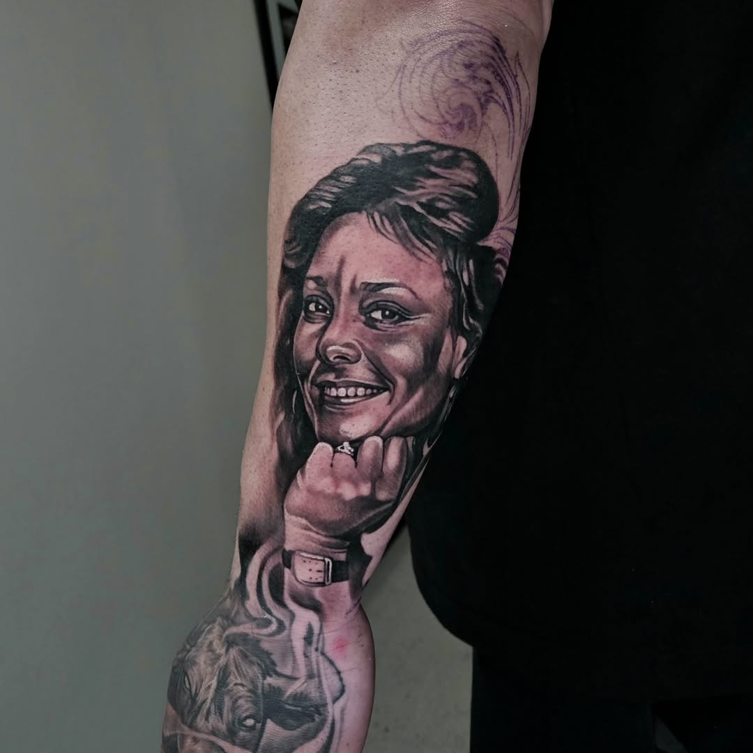 Tattoo by @tylermalek — realism, black_and_grey