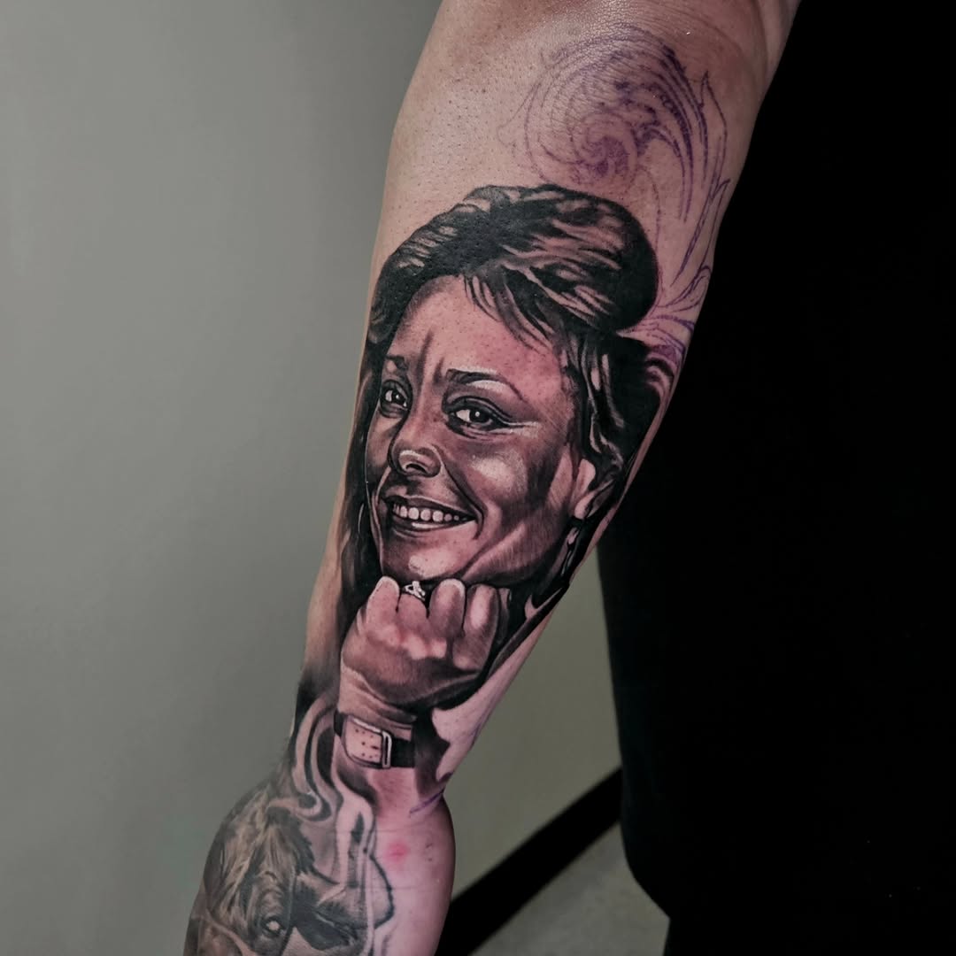 Tattoo by @tylermalek — realism, black_and_grey