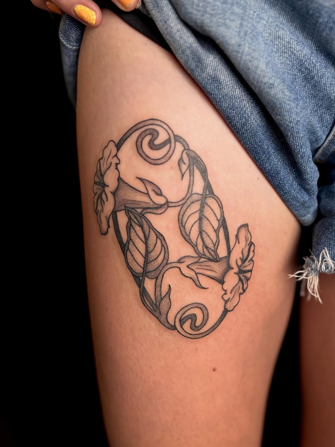 Tattoo by @aliendavetattoos — ornamental, black_and_grey