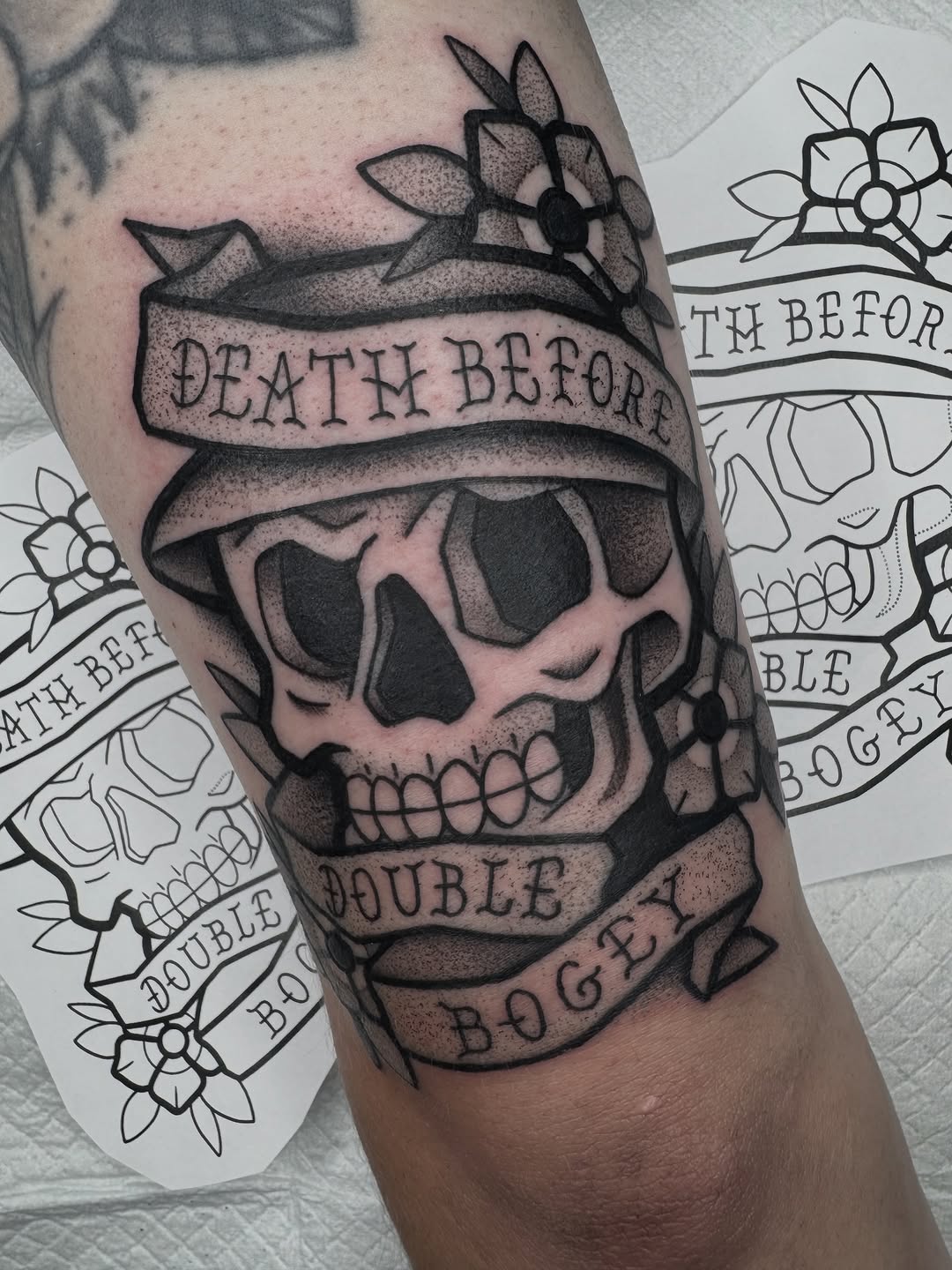 Tattoo by @donniebydesign — american_traditional, lettering_script