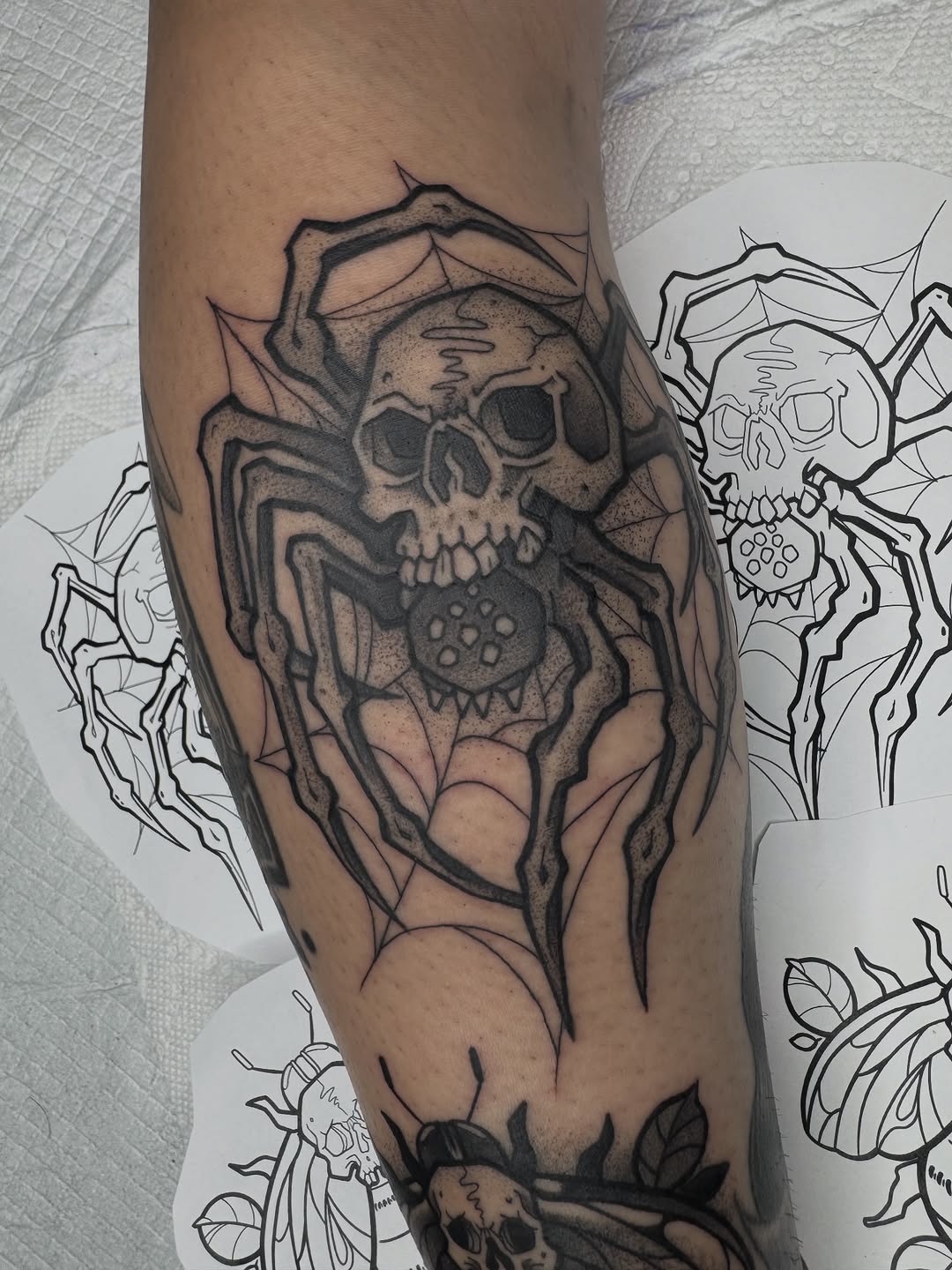 Tattoo by @donniebydesign — black_and_grey, dark_realism