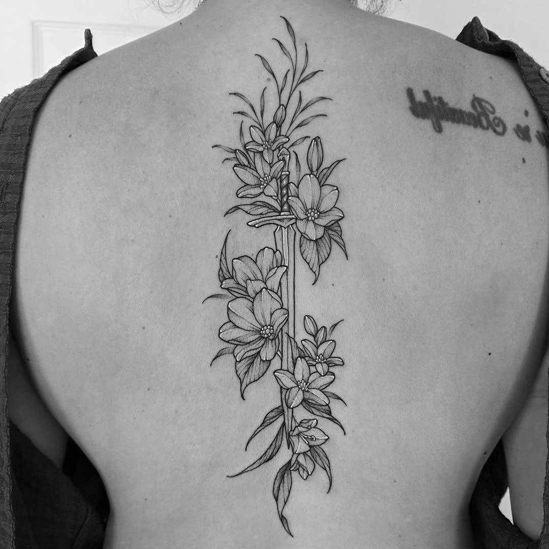 Tattoo by @letdanipokeyou — fine_line, black_and_grey