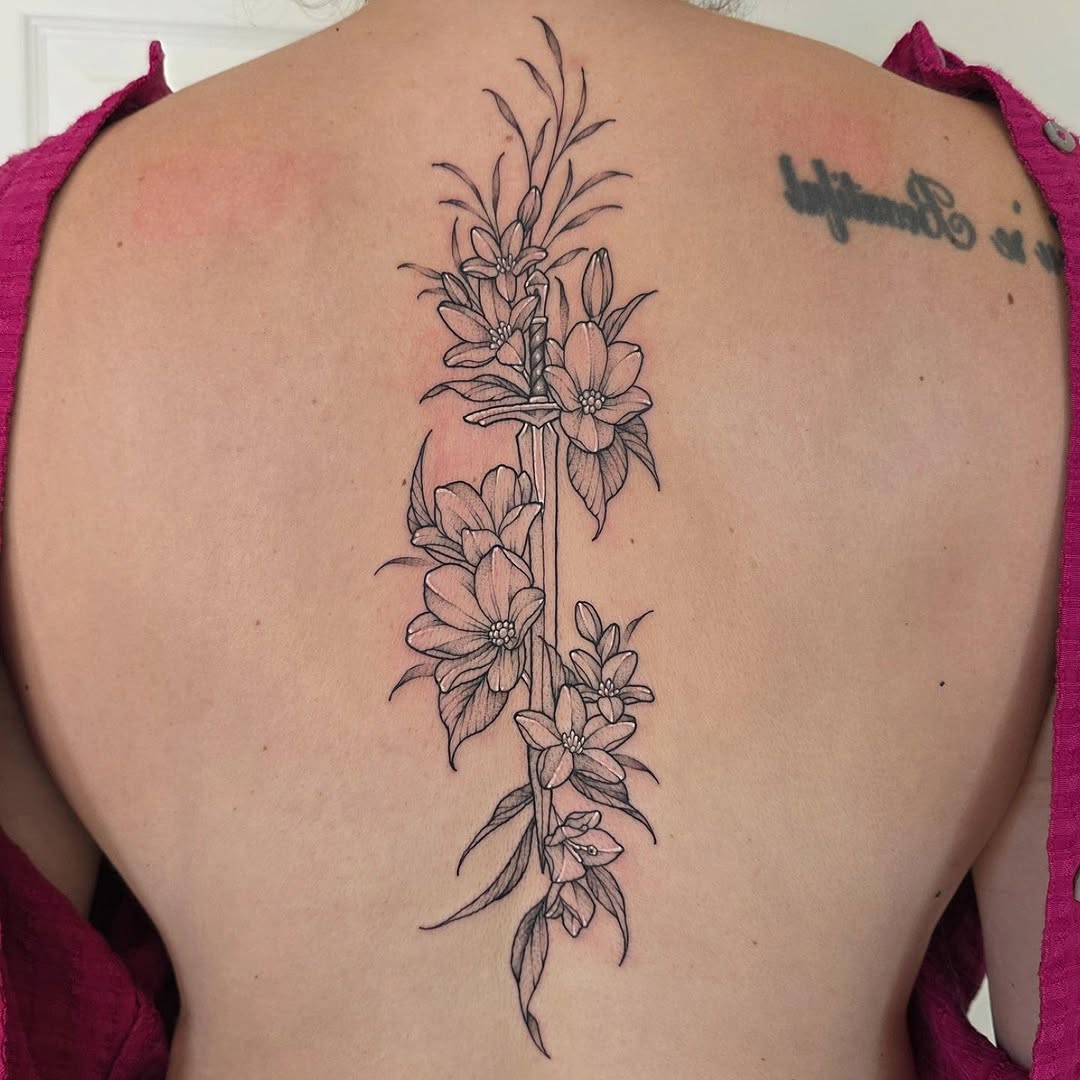 Tattoo by @letdanipokeyou — fine_line, black_and_grey