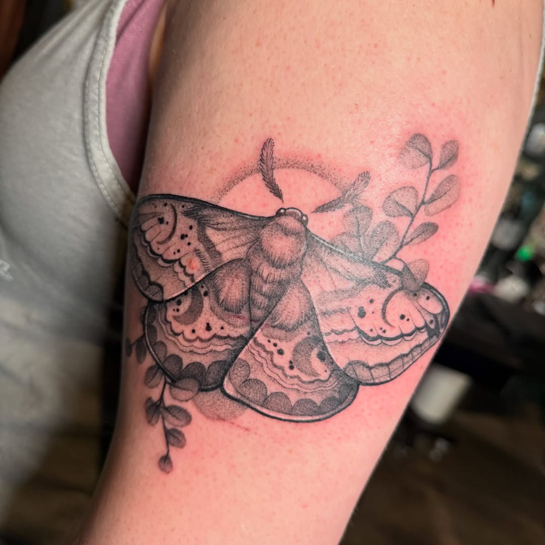 Tattoo by @back_alley_emily — dotwork