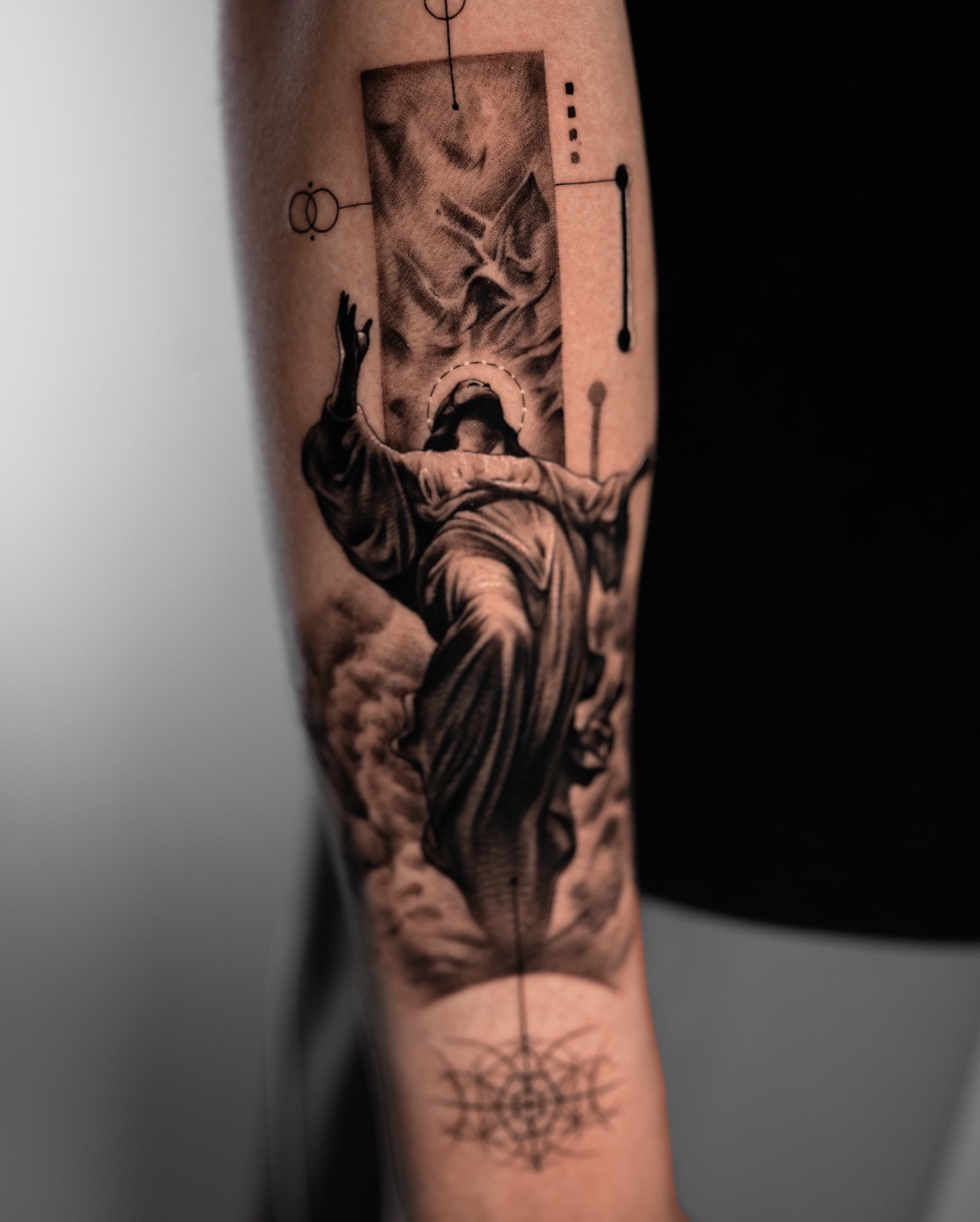 Tattoo by @bolugo_ — black_and_grey, realism