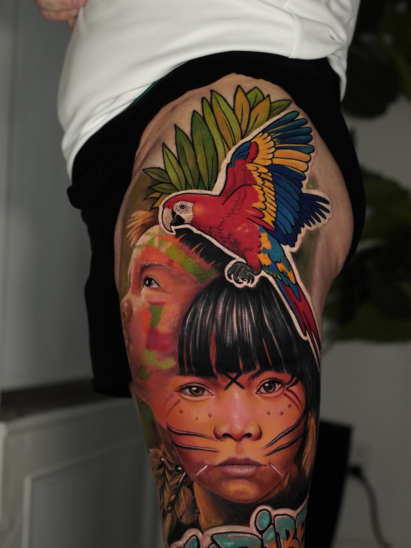 Tattoo by @frawink.art β realism, dotwork
