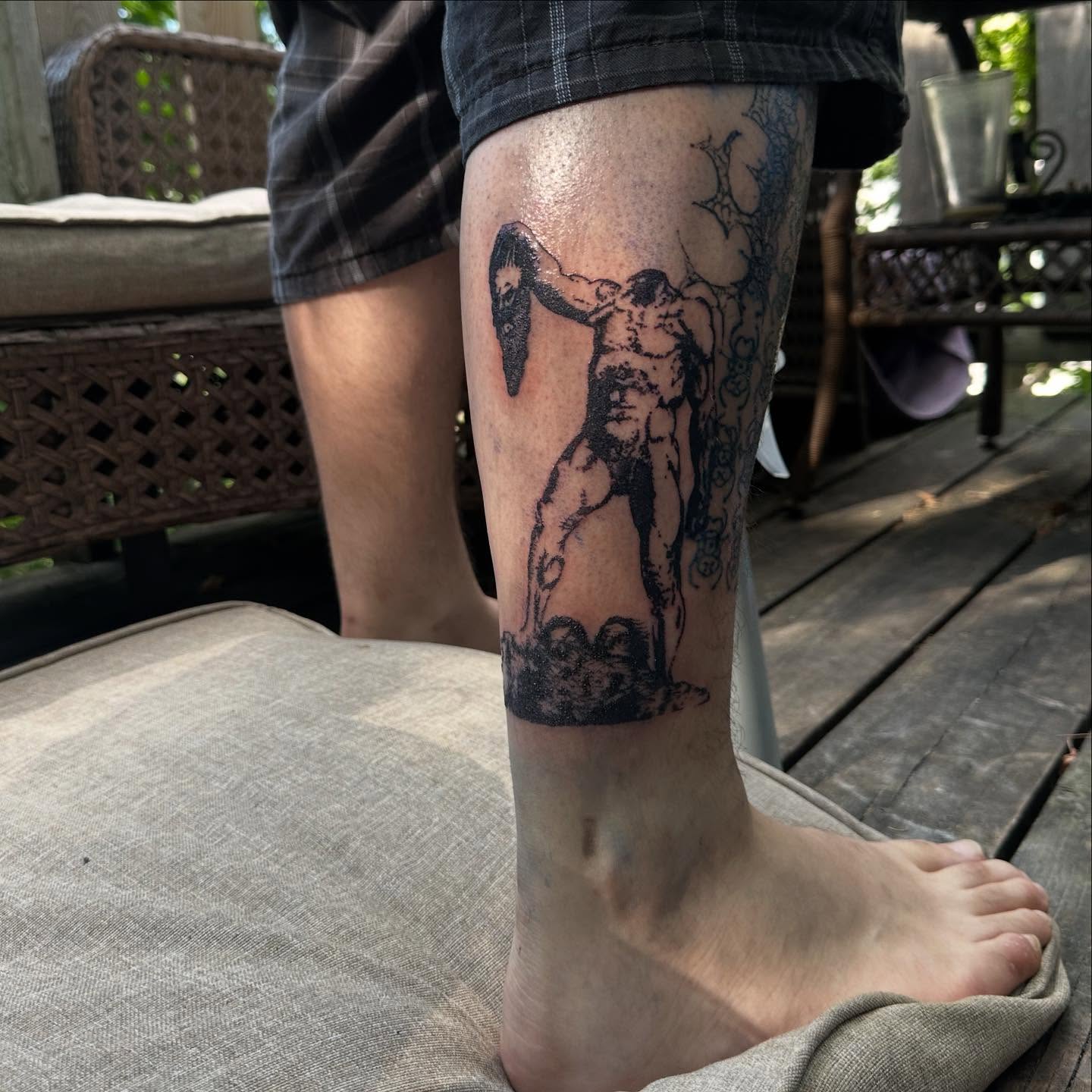 Tattoo by @ghostsartcorner — black_and_grey