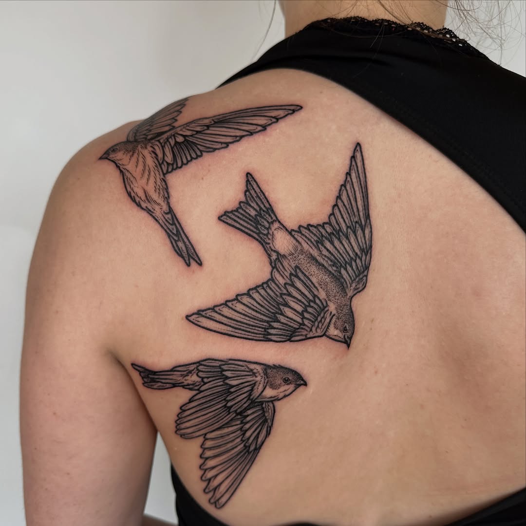 Tattoo by @rosalieocchino — fine_line, black_and_grey