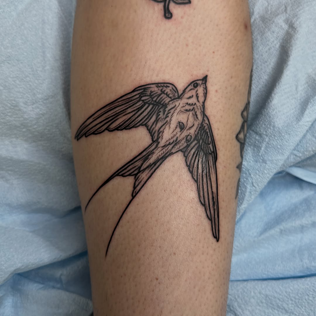 Tattoo by @rosalieocchino — fine_line, black_and_grey