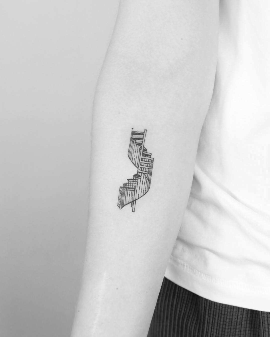 Tattoo by @tatmostat — fine_line, black_and_grey