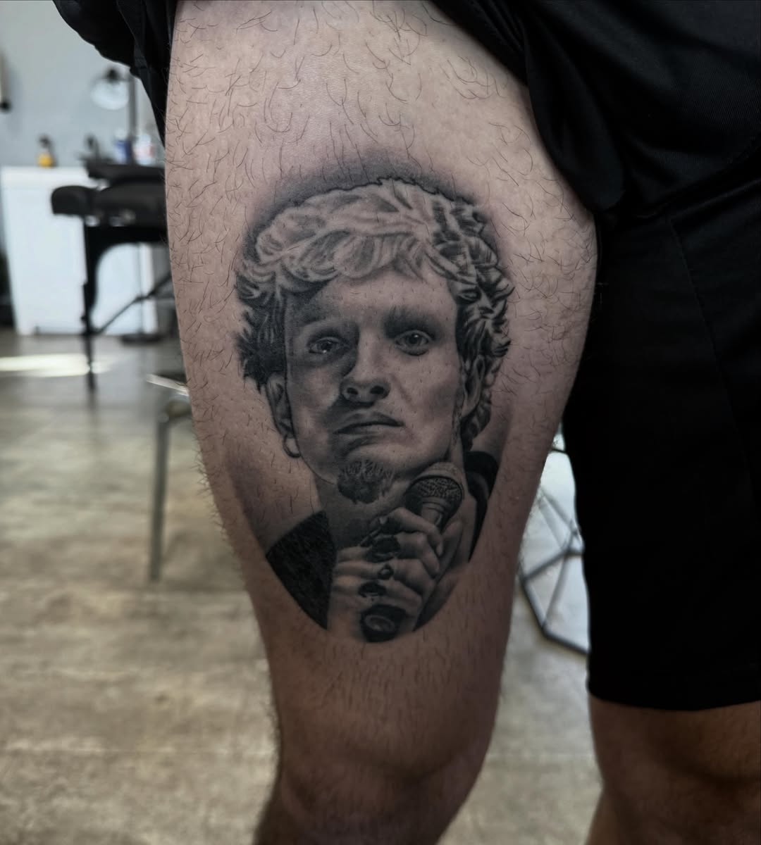 Tattoo by @_aaroncarey — realism, black_and_grey