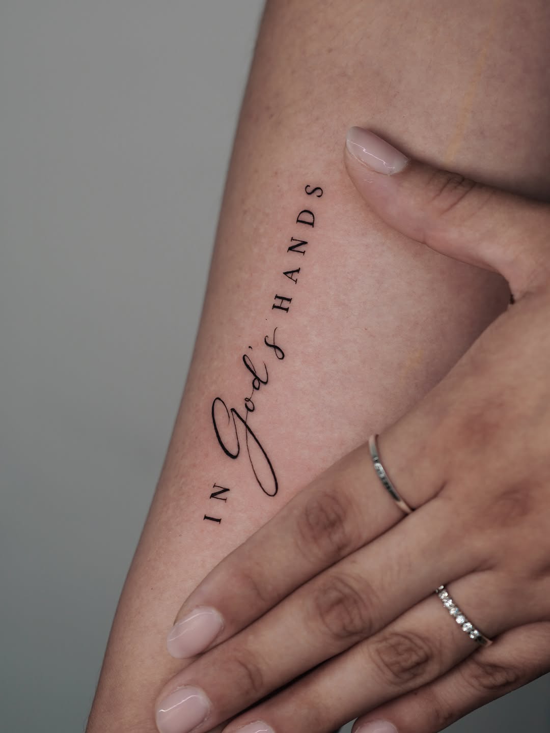 Tattoo by @sophiink — lettering_script, fine_line