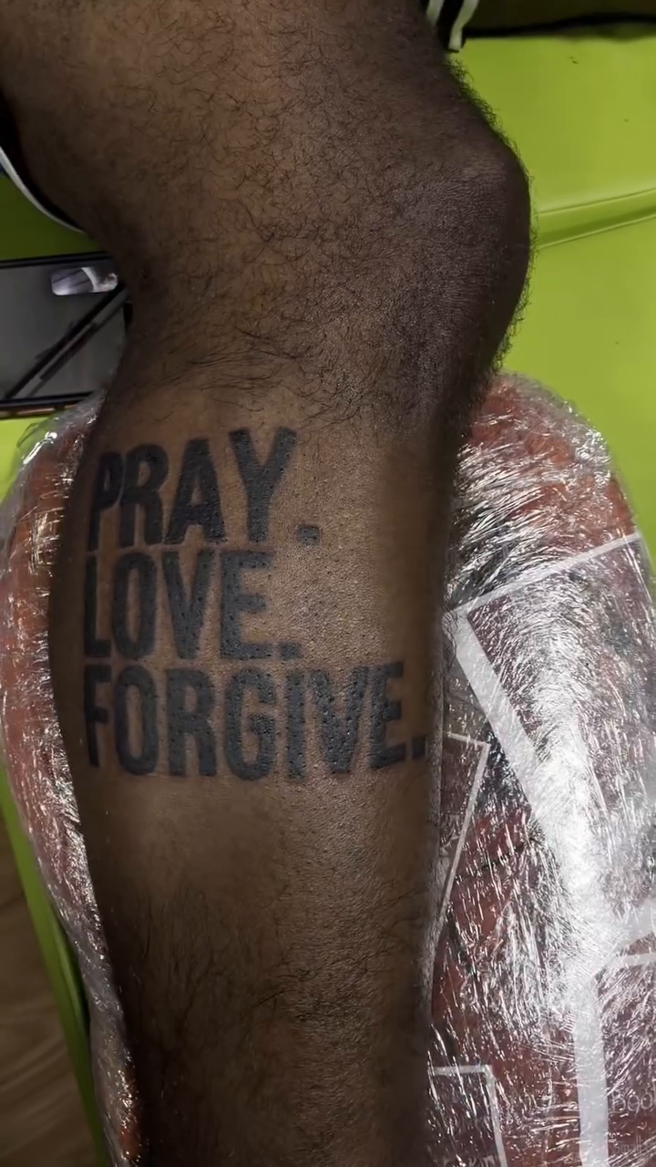 Tattoo by @flyinkthick_ — lettering_script, blackwork