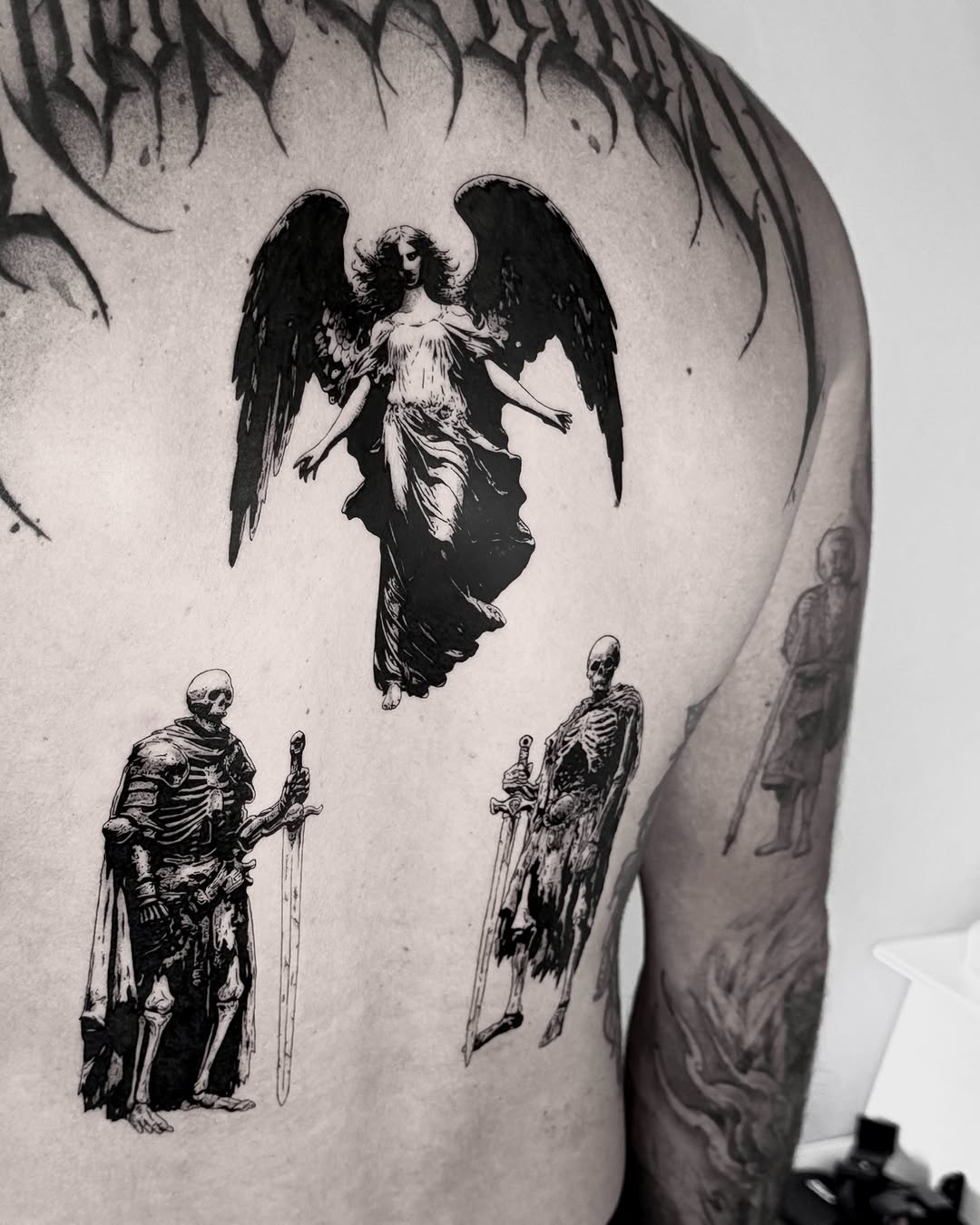 Tattoo by @caesar_tattooer — blackwork, dark_realism