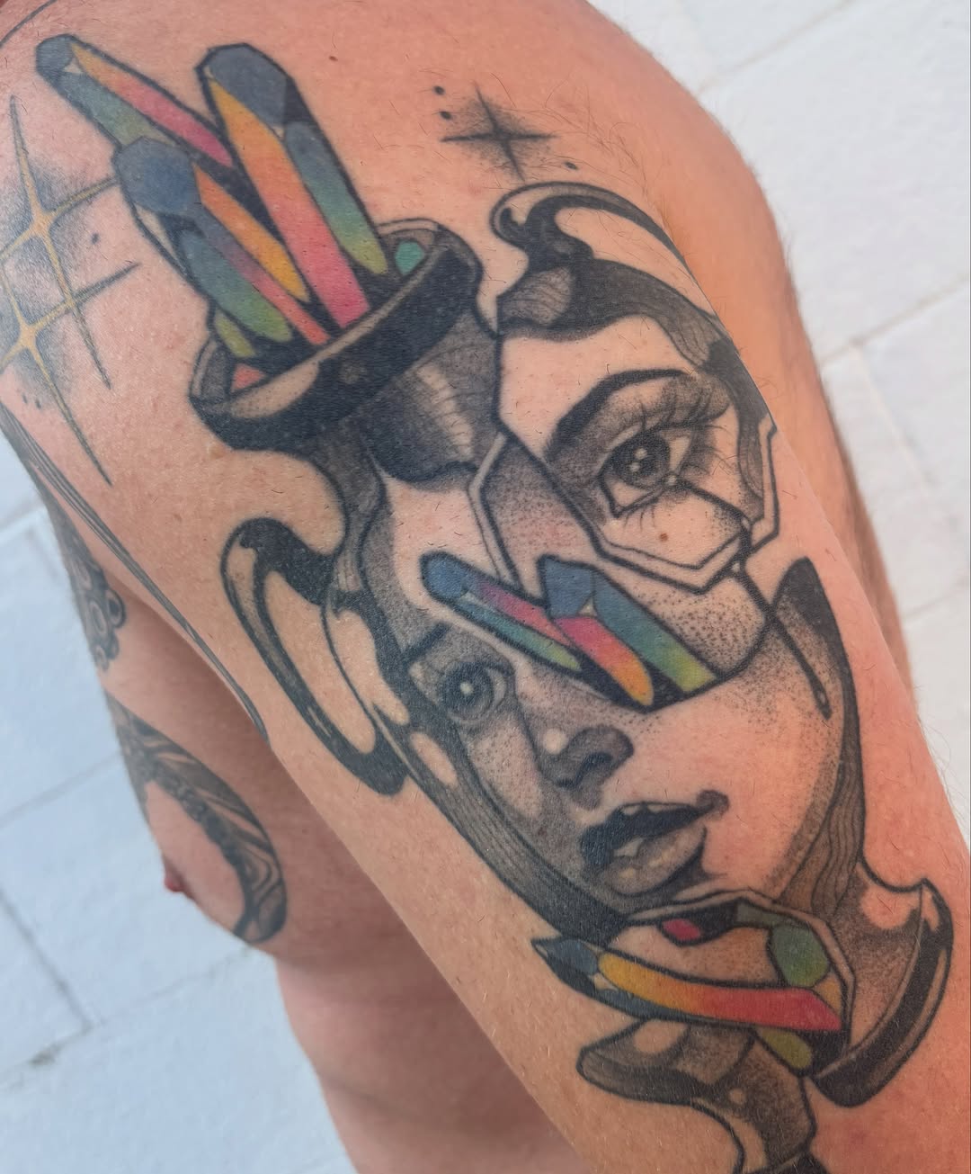 Tattoo by @carly.tattoos — black_and_grey, fine_line