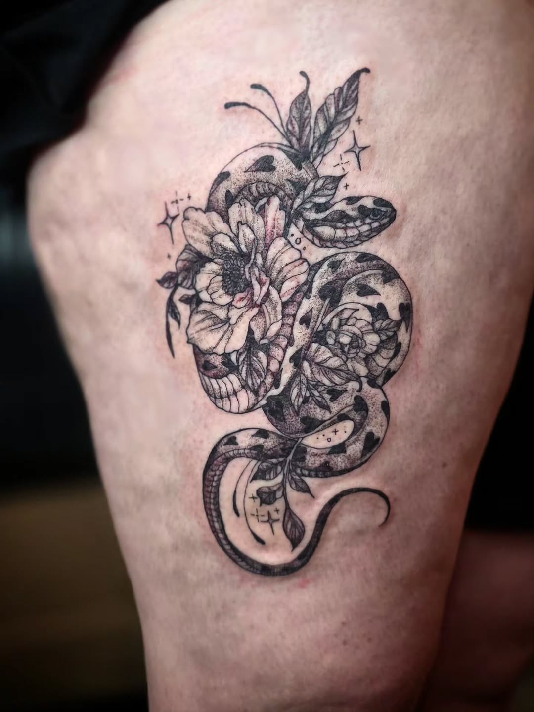Tattoo by @junibugtat — black_and_grey, realism