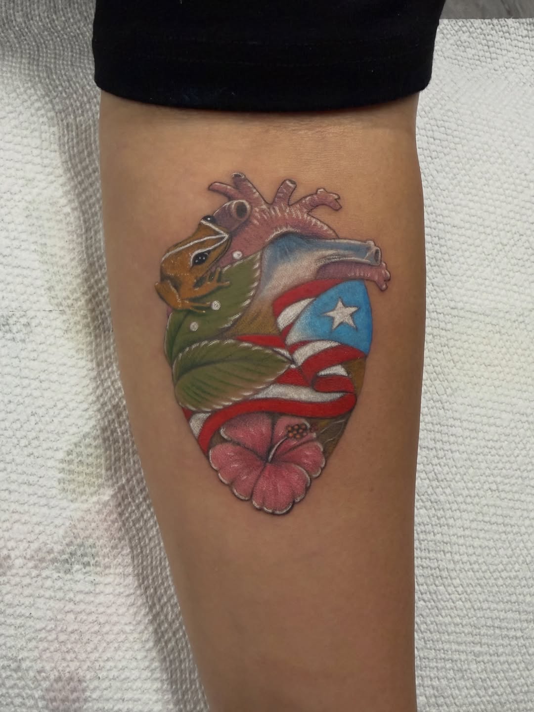 Watercolor tattoo on the forearm by Raciel Fabian Romero