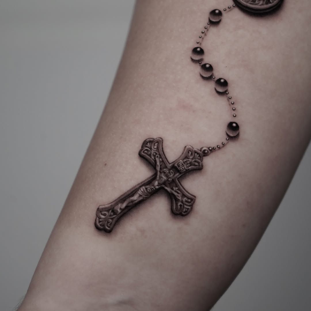 Tattoo by @inkidu_drew — realism, black_and_grey
