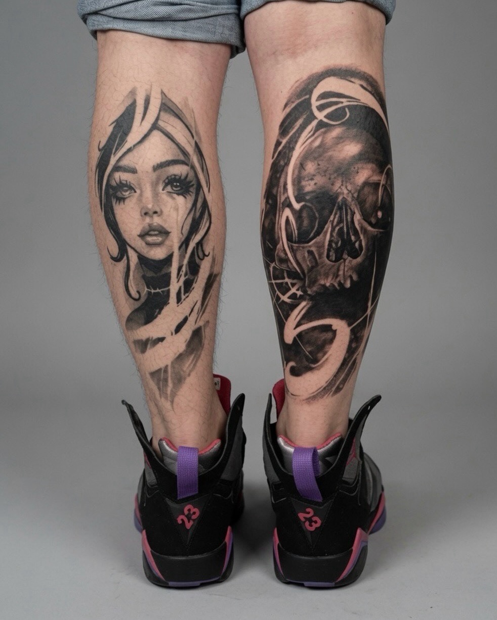 Tattoo by @damoer_tattoo — black_and_grey, realism