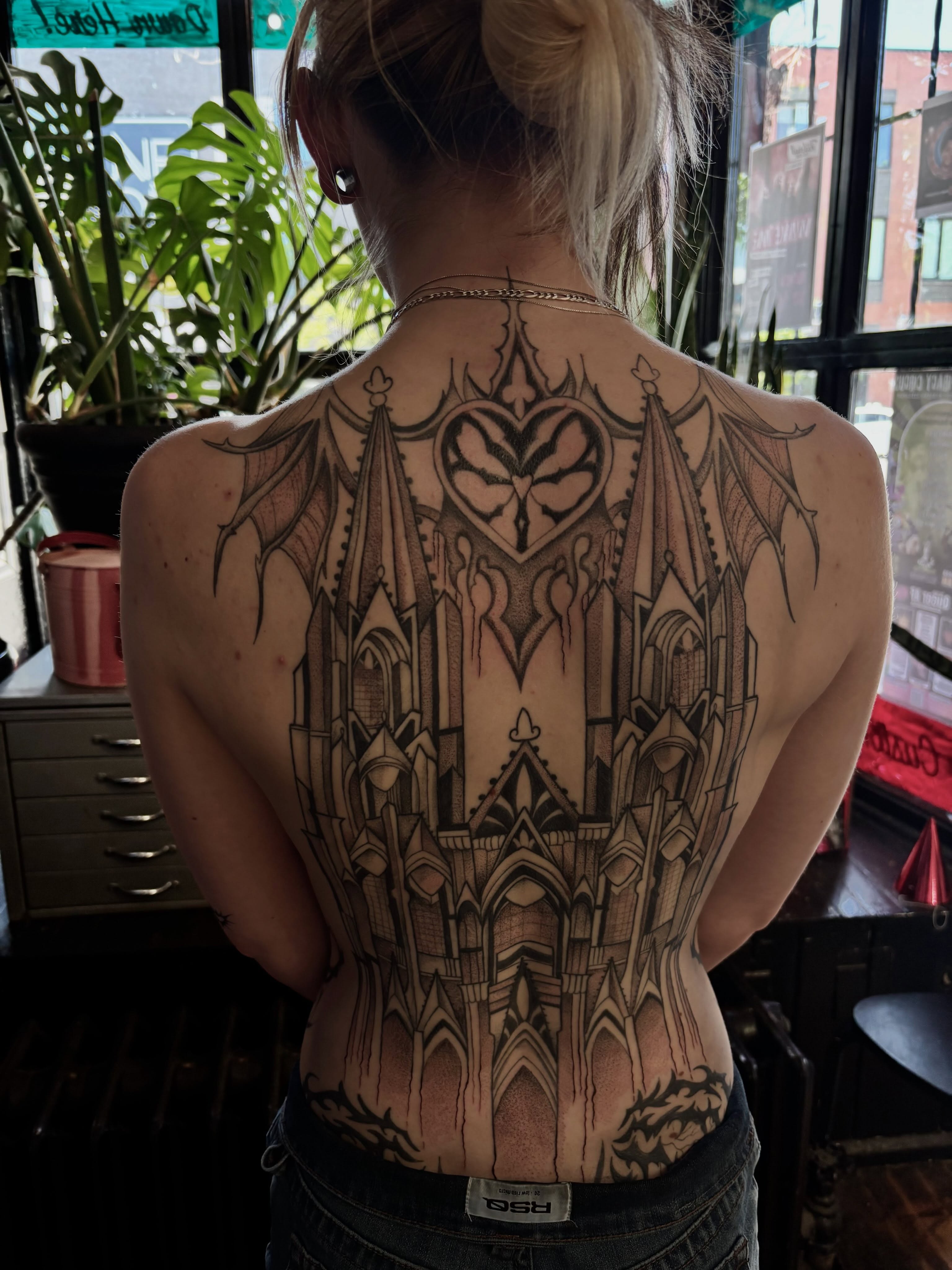 Tattoo by @chloeinknart — black_and_grey, ornamental